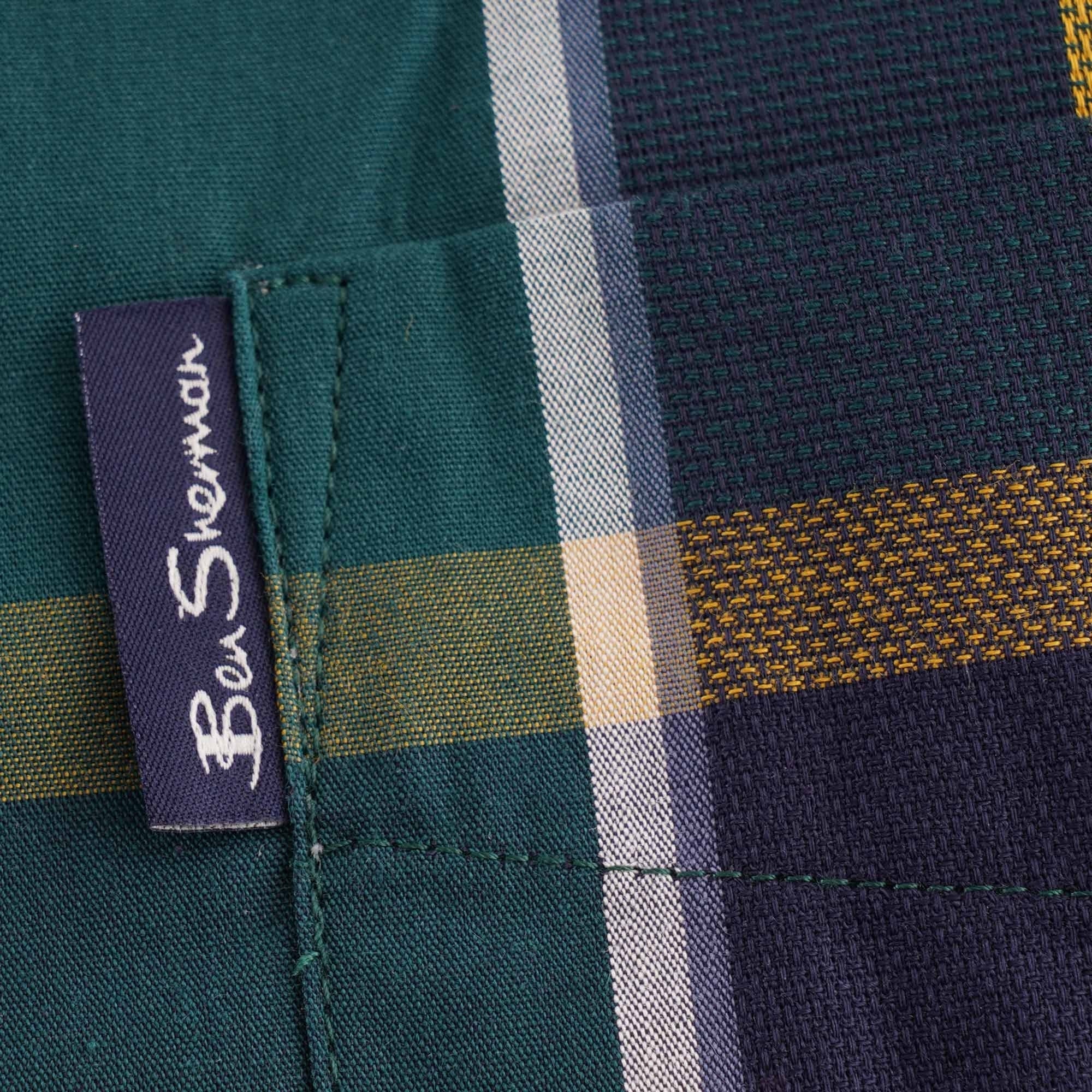 Textured Check Shirt - Dark Green