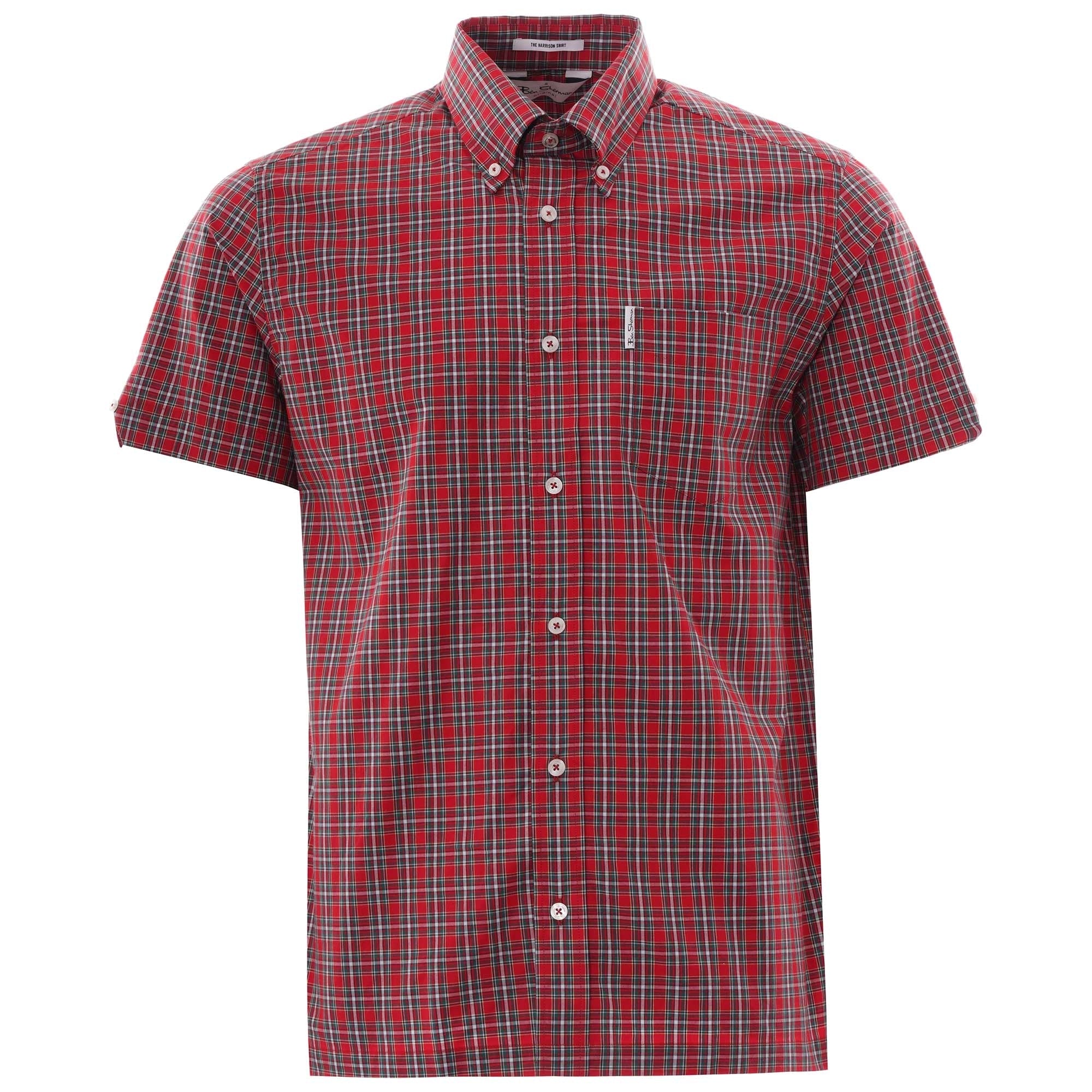 Ben Sherman Short sleeve Archive Heritage Check Shirt - Red