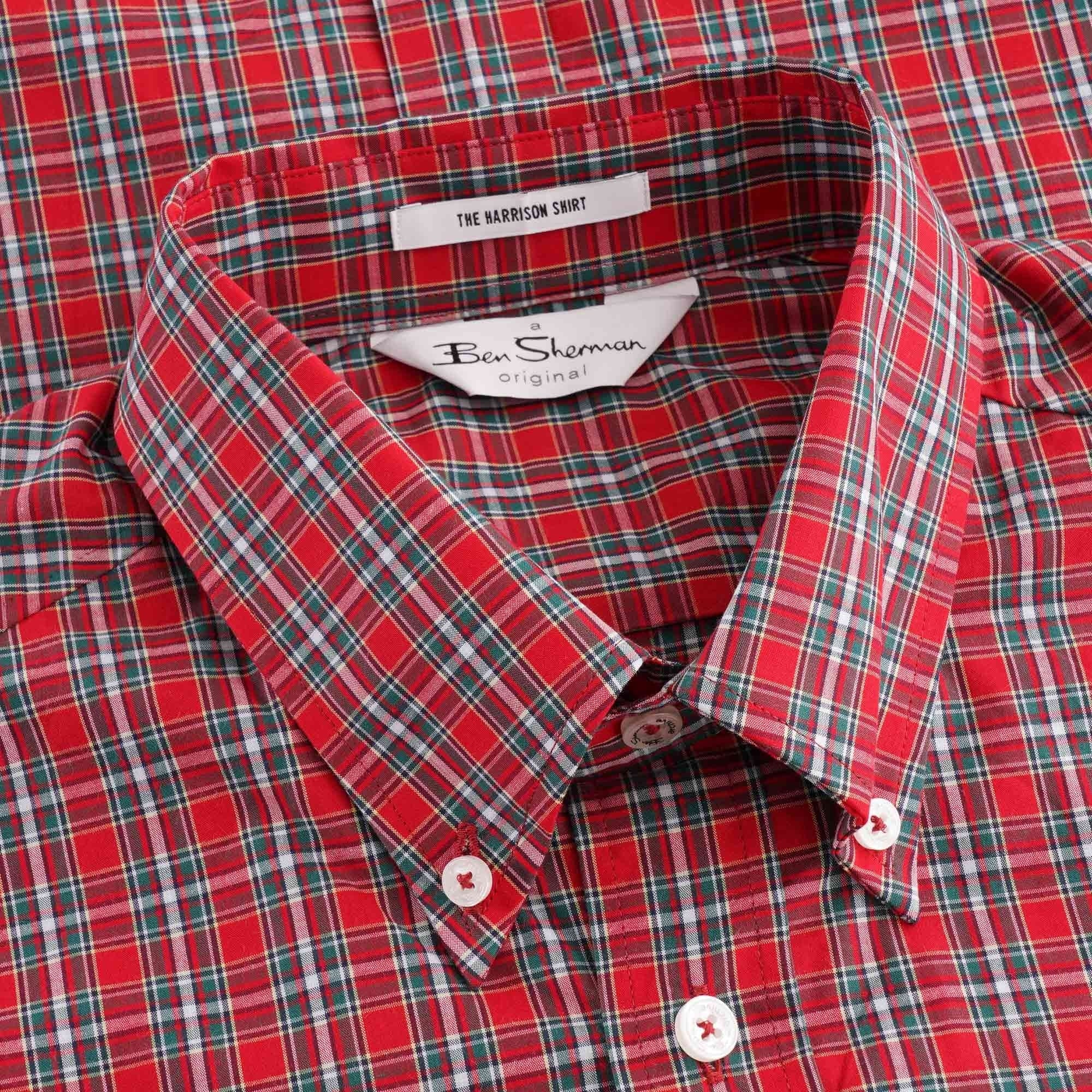 Ben Sherman Short sleeve Archive Heritage Check Shirt - Red