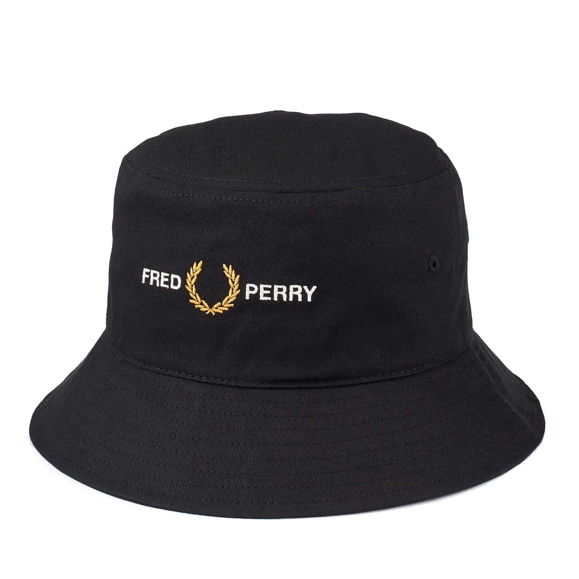 Fred Perry Graphic Bucket Hat - Black