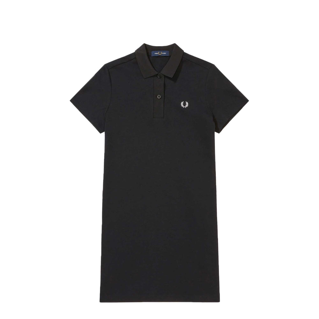 Fred Perry Womens Branded Pique Dress - Black