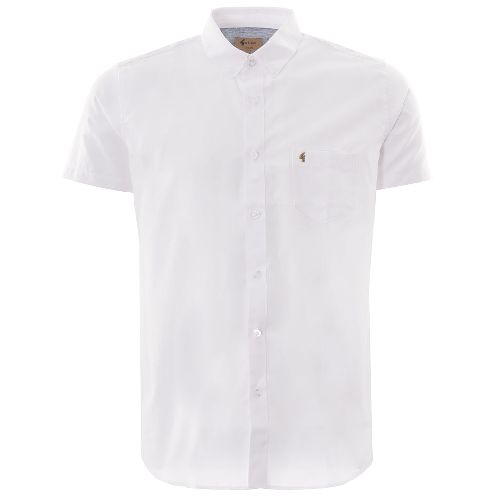 Gabicci Vintage White Camber Oxford Shirt