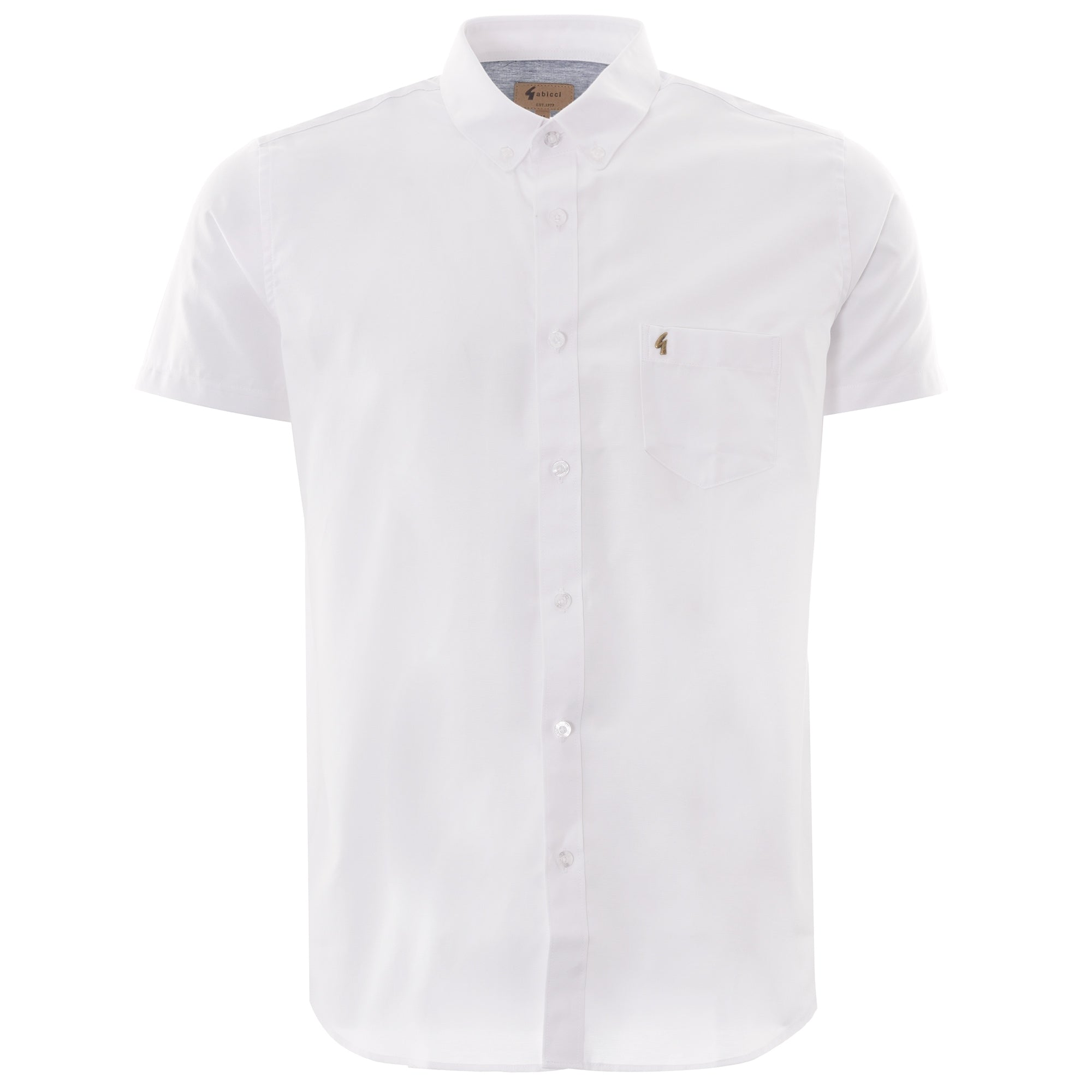 Gabicci Vintage White Camber Oxford Shirt