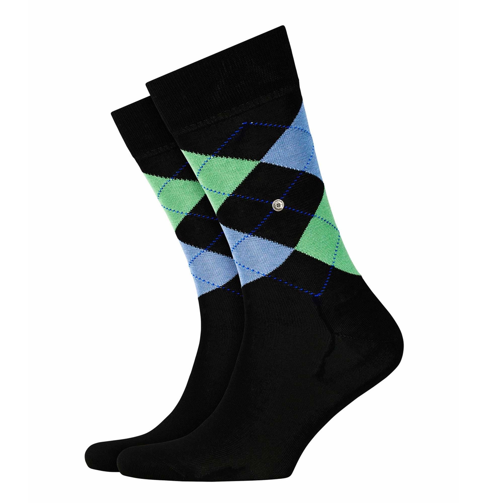 Burlington Socks Manchester - Black/Mint