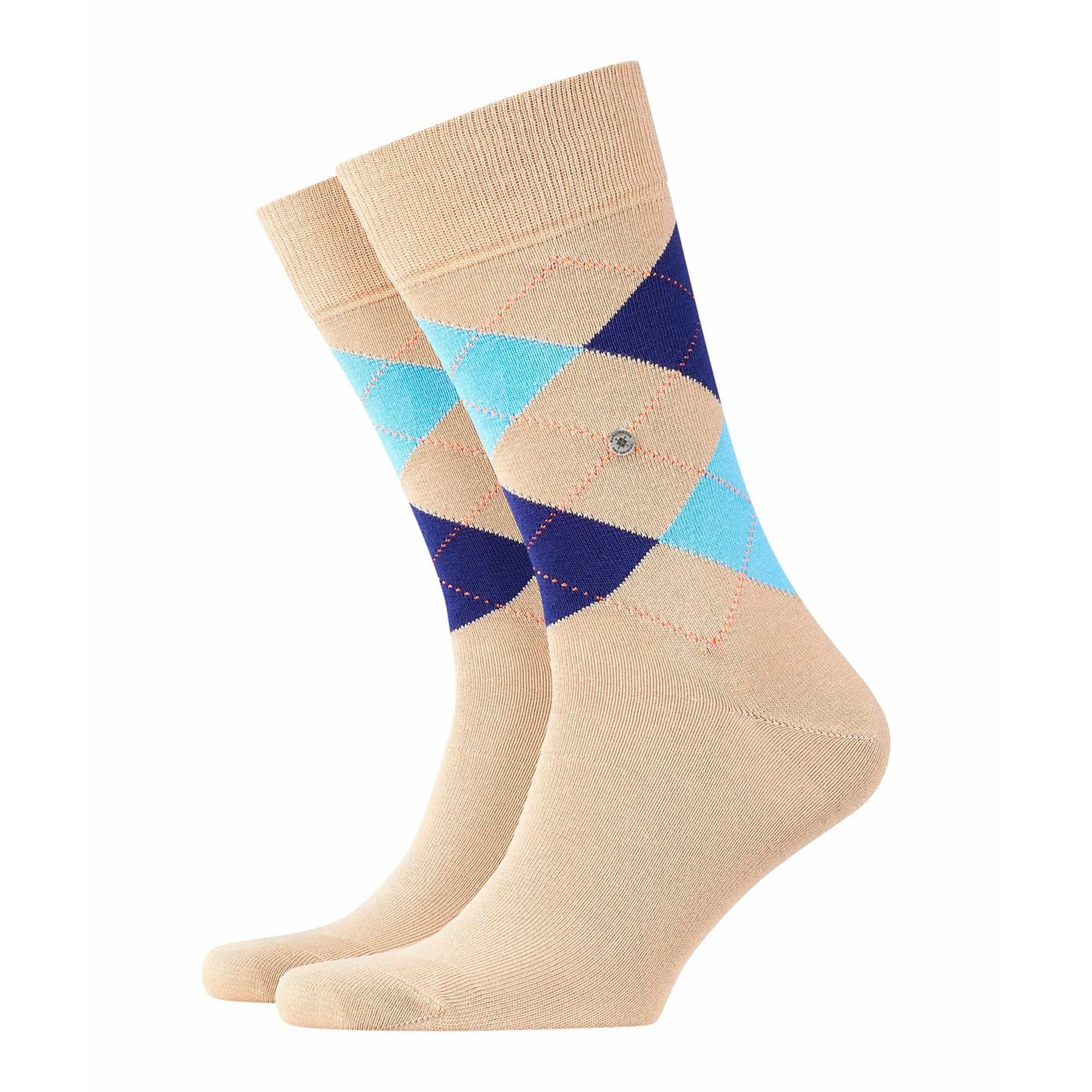 Burlington Socks King Socks - Sand/Blue