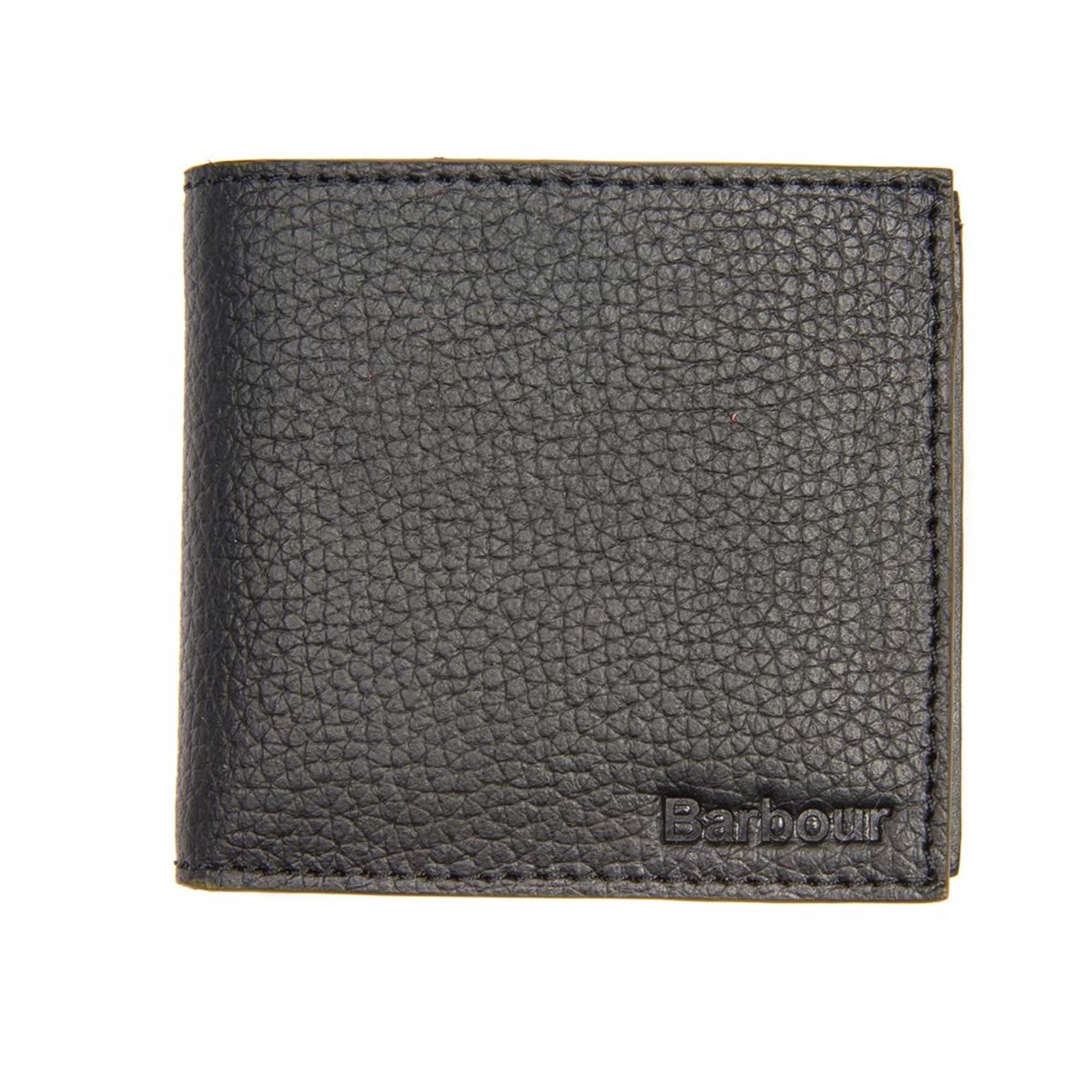 Barbour Grain Leather Billford Wallet - Black