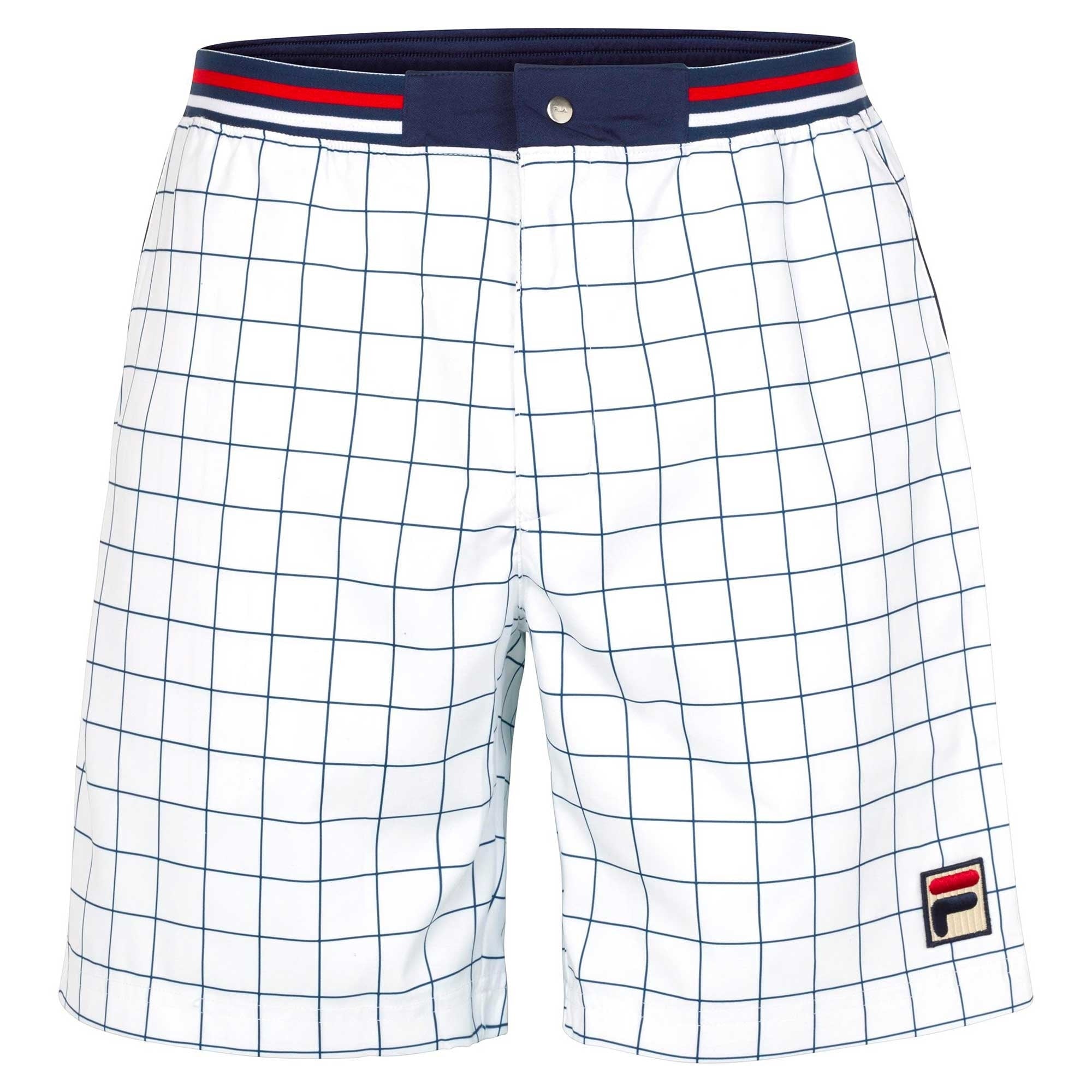 Fila Vintage Windowpane Patterned Shorts - White