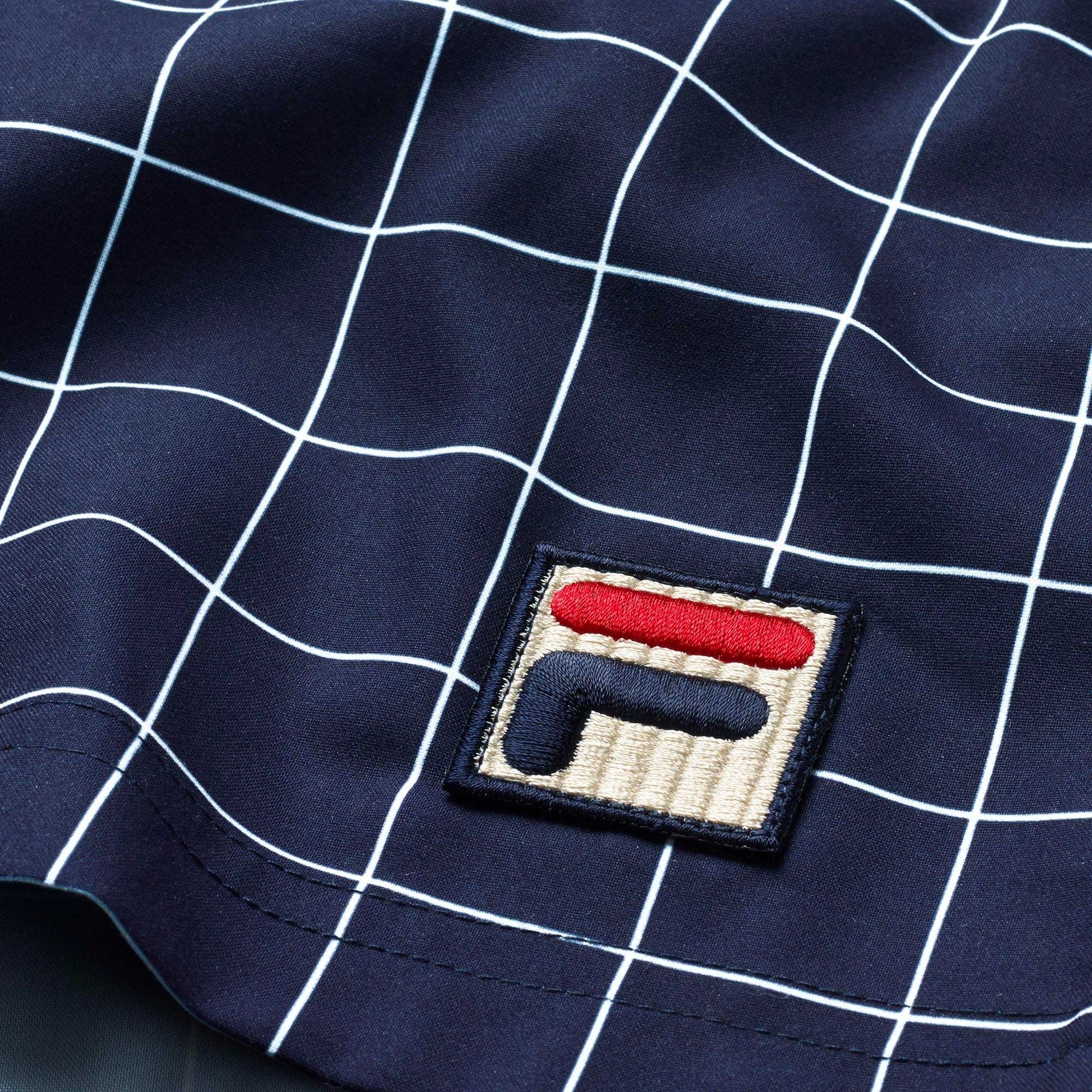 Fila Vintage Windowpane Patterned Shorts - Peacoat