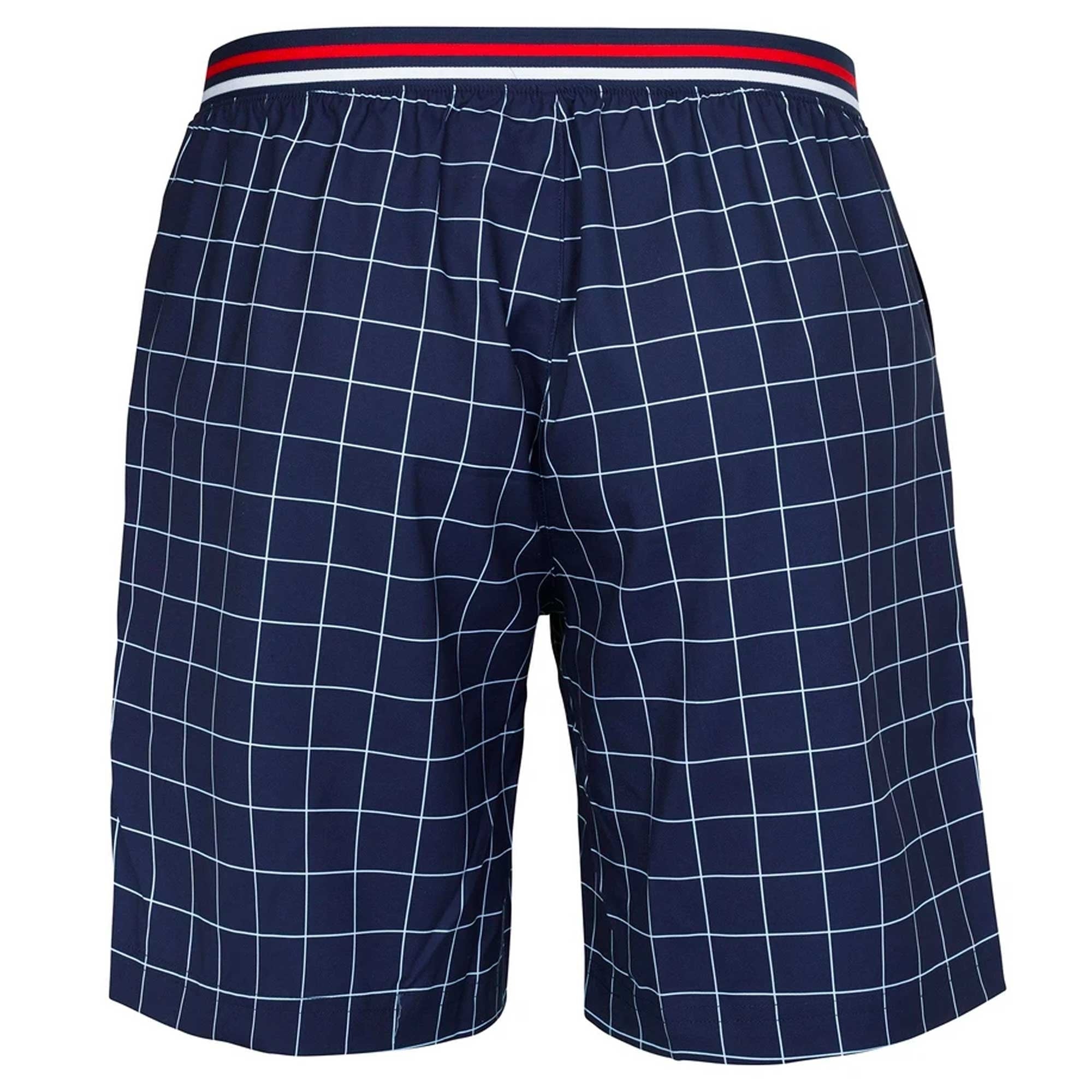 Fila Vintage Windowpane Patterned Shorts - Peacoat