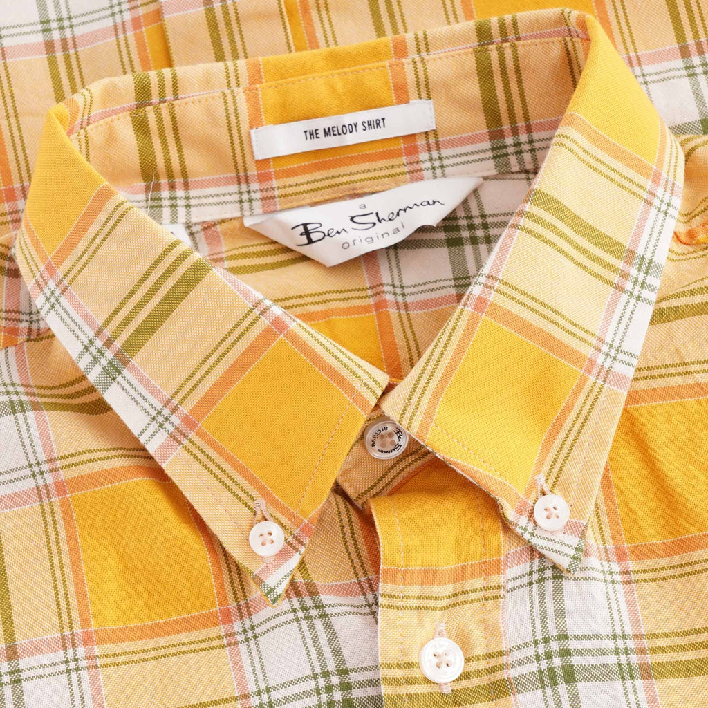 Ben Sherman Archive Checked Melody Shirt - Dijon