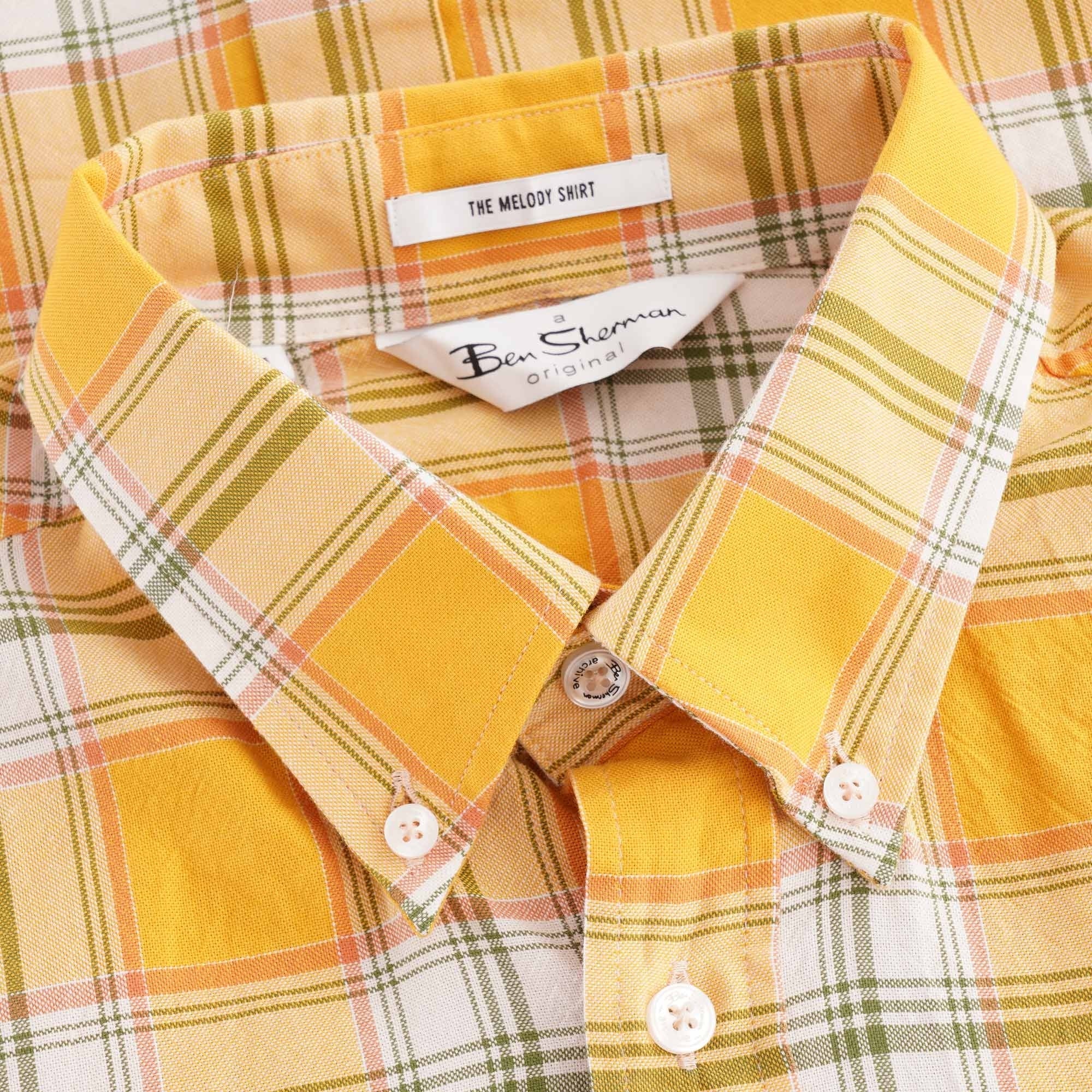 Ben Sherman Archive Checked Melody Shirt - Dijon