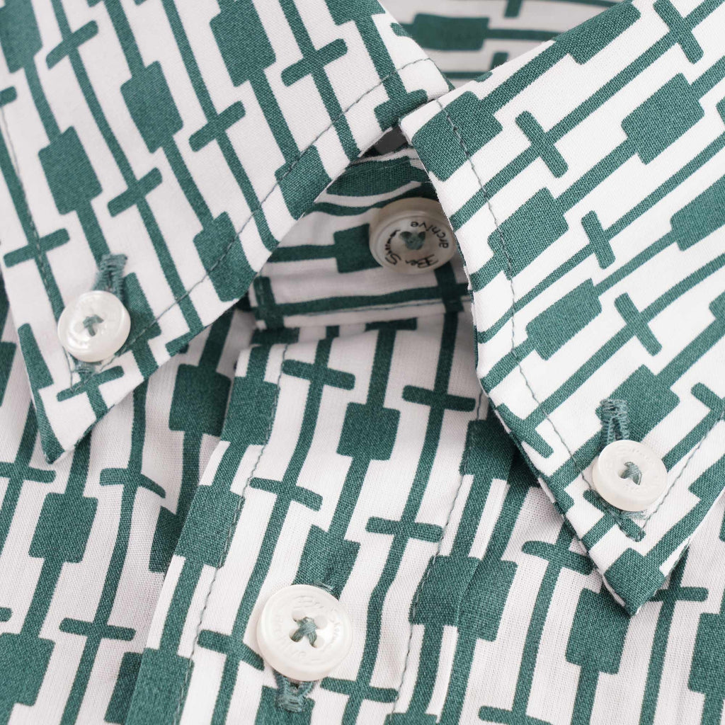 Ben Sherman Archive Piper Print Shirt - Dark Green