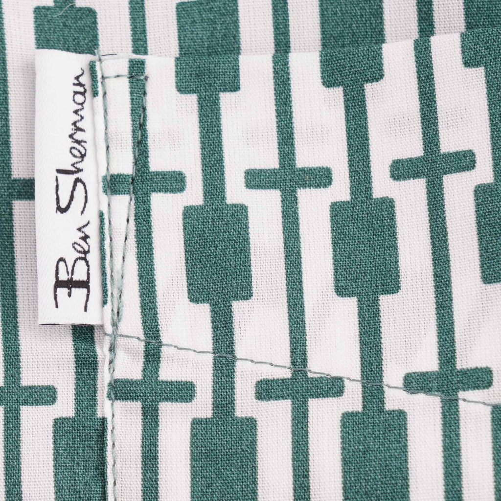 Ben Sherman Archive Piper Print Shirt - Dark Green