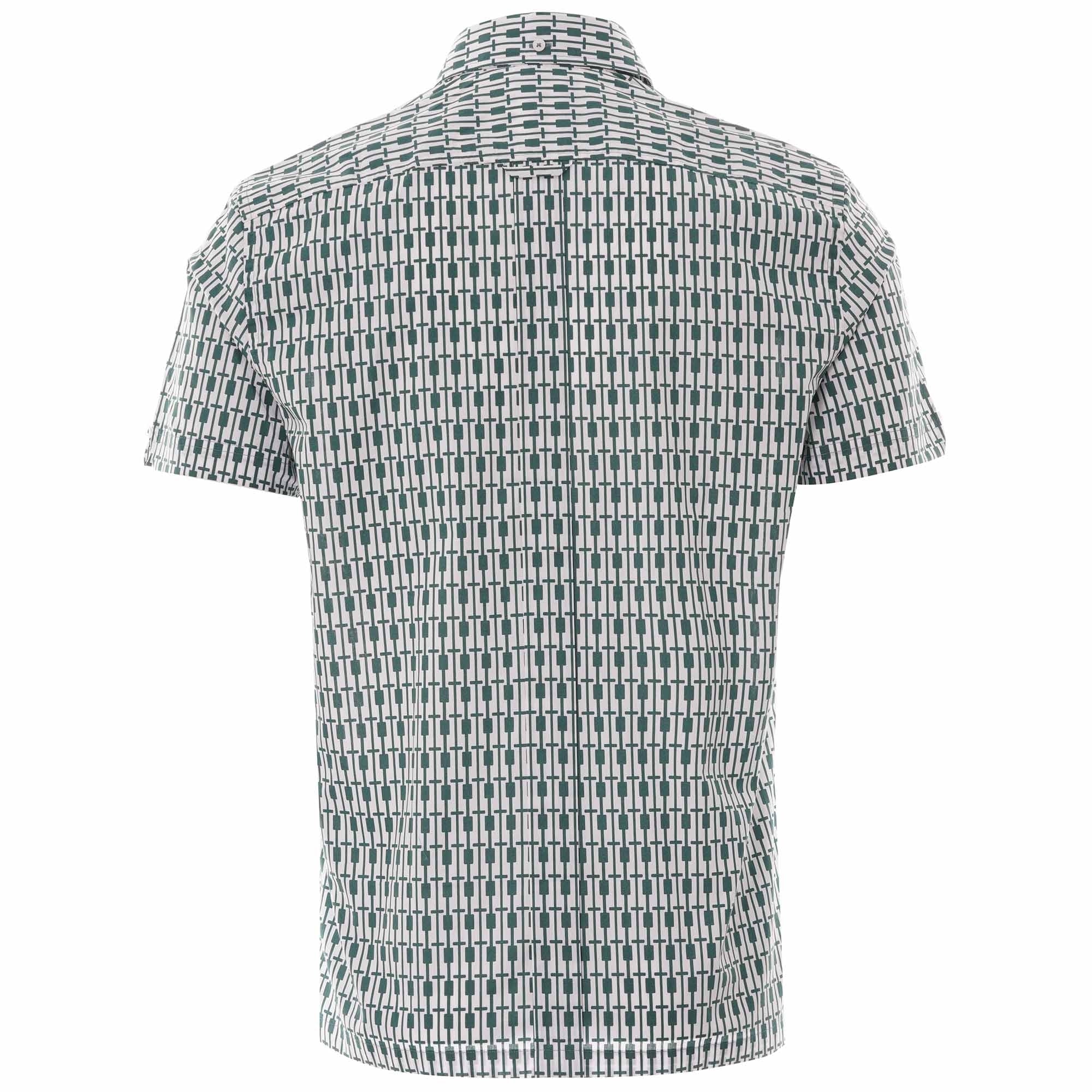 Ben Sherman Archive Piper Print Shirt - Dark Green