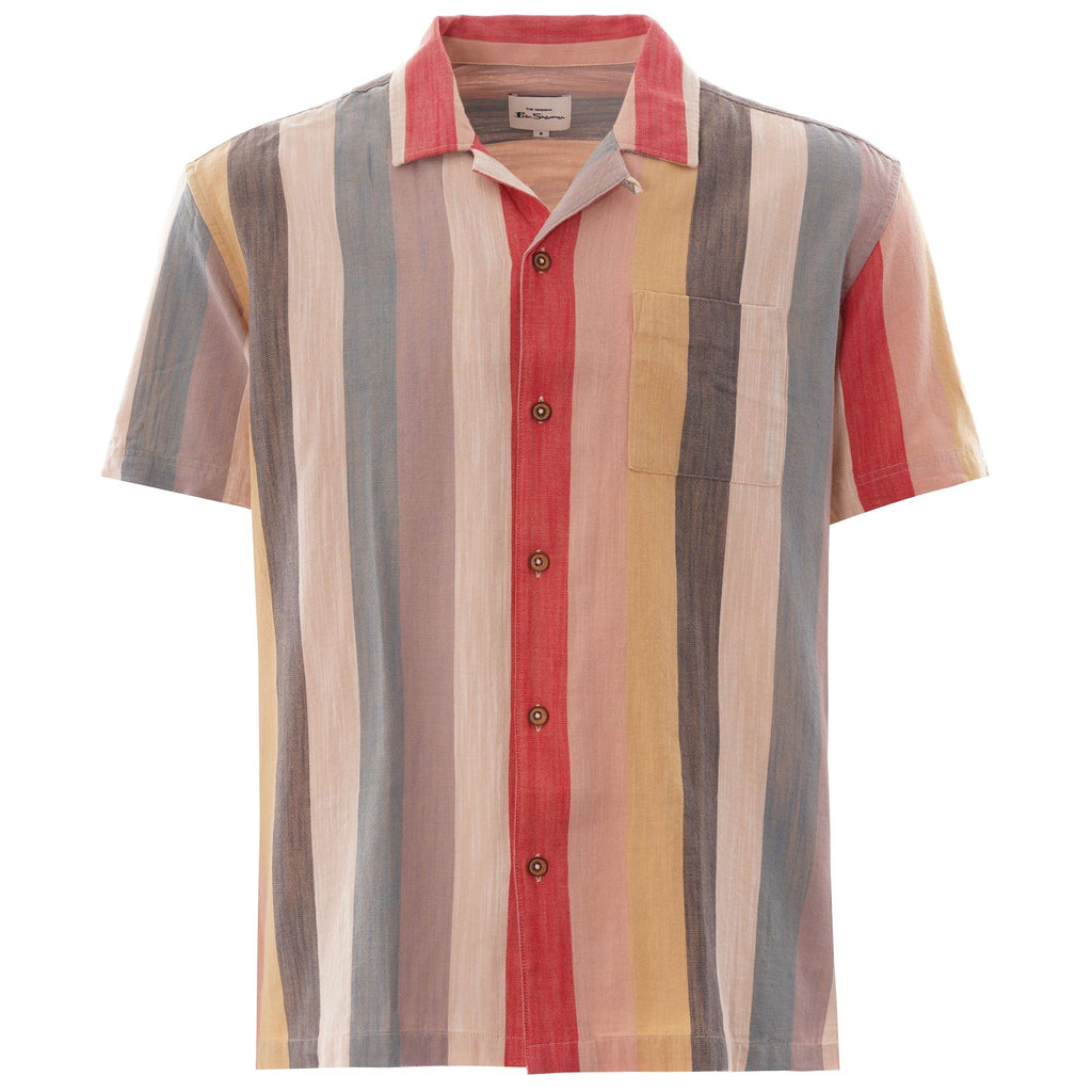 Ben Sherman Revere Chambray Shirt - Red