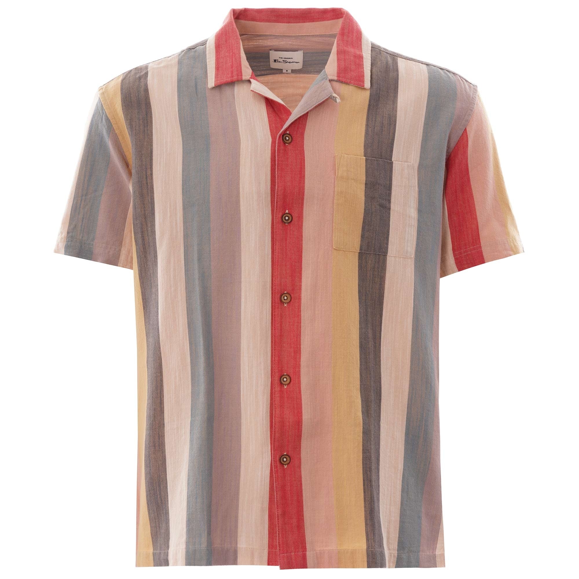 Ben Sherman Revere Chambray Shirt - Red