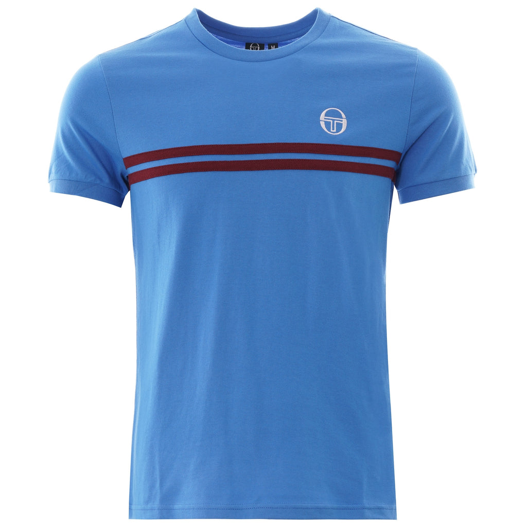 Sergio Tacchini Young Line T-Shirt in celestial blue, a stylish casual top.