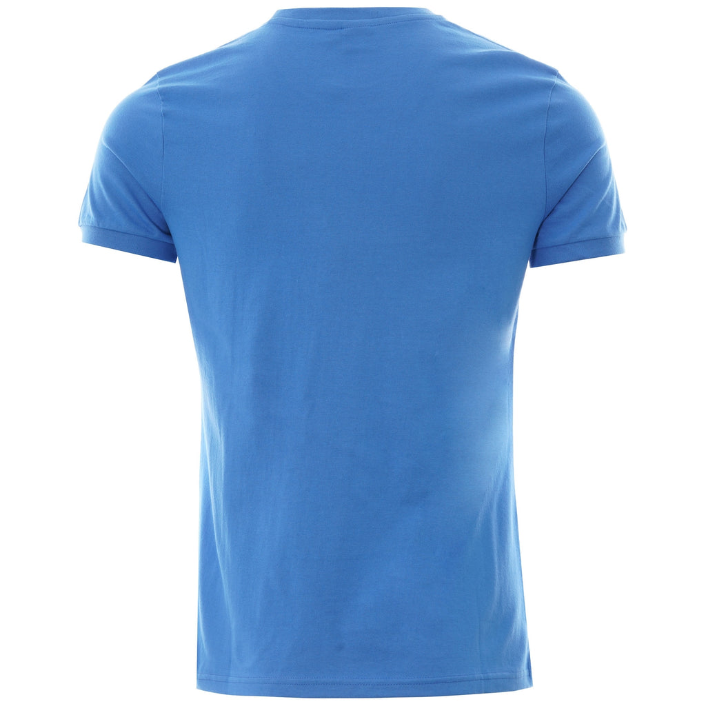 Rear view of the Sergio Tacchini Young Line T-Shirt in celestial blue.