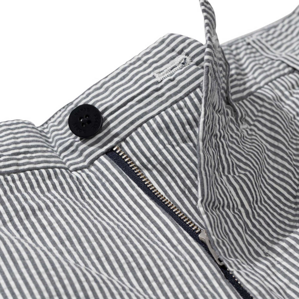 Norse Projects Aros Seersucker Shorts - Navy Stripe