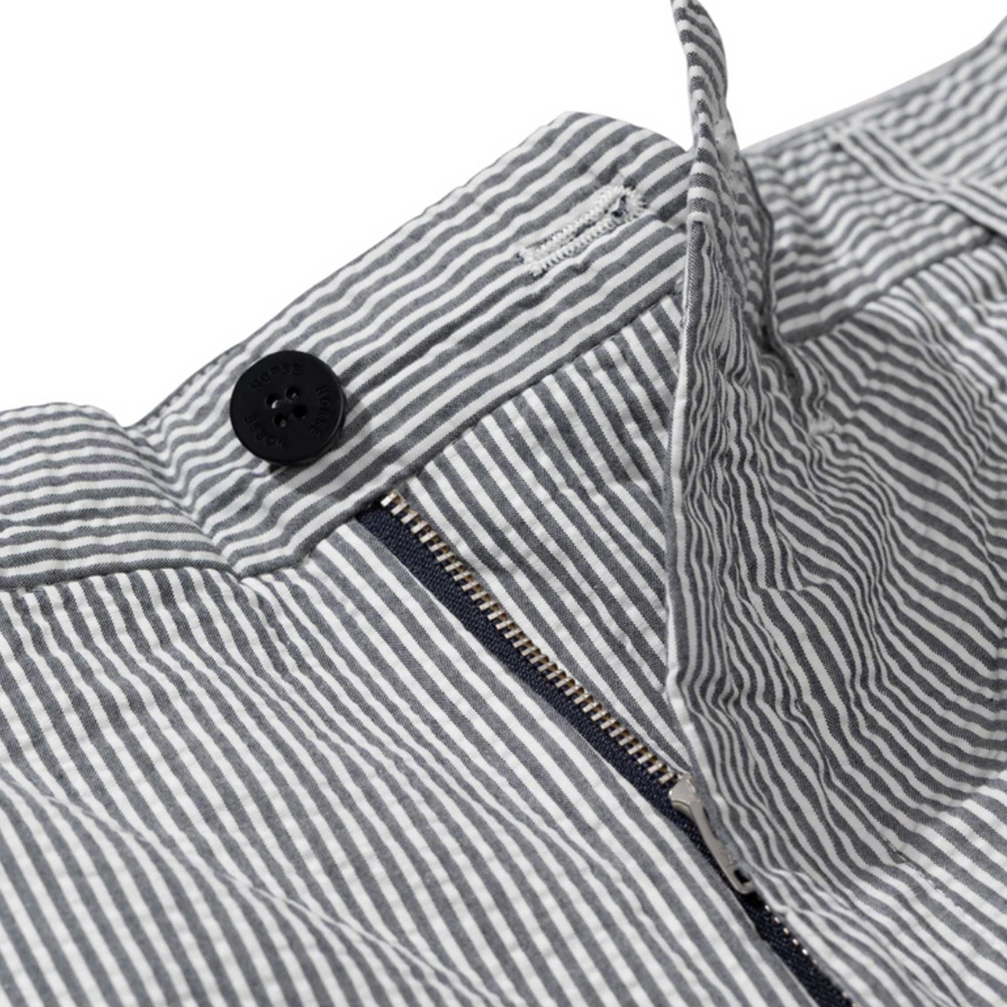 Norse Projects Aros Seersucker Shorts - Navy Stripe