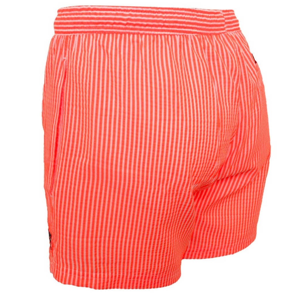 Boss Velvet Fish Striped Swim Shorts - Orange