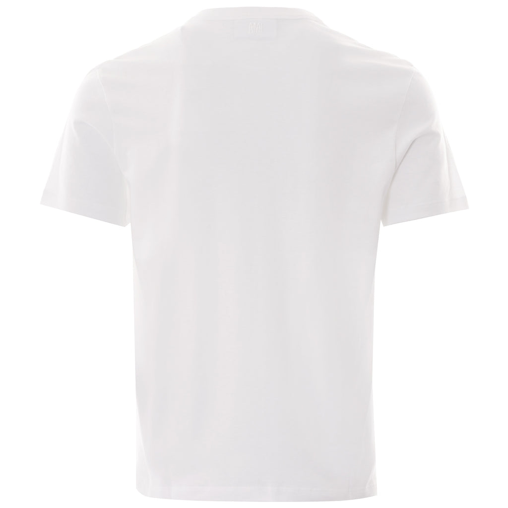 AMI Logo Embroidered Cotton T-shirt - White