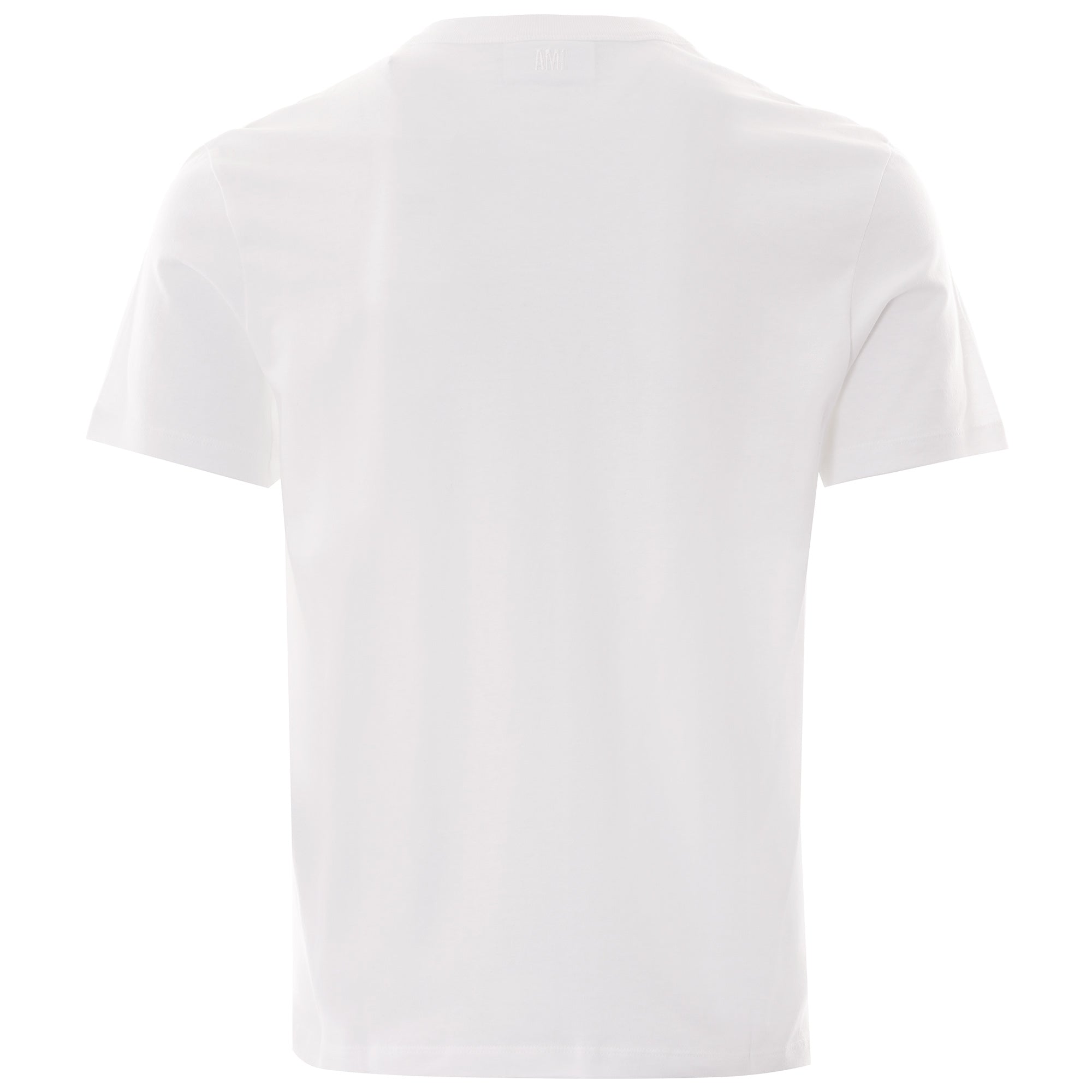 AMI Logo Embroidered Cotton T-shirt - White
