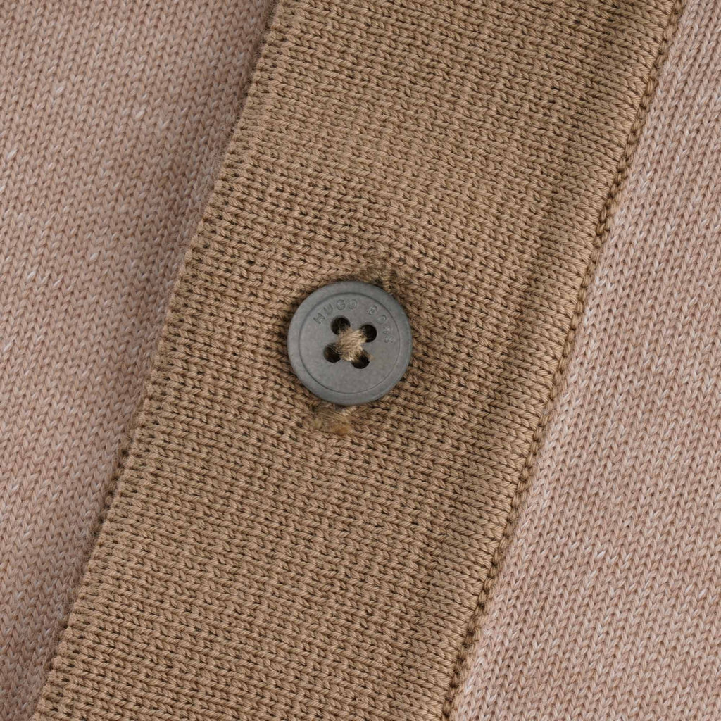 Boss Oberti Knitted Polo Shirt - Light Beige