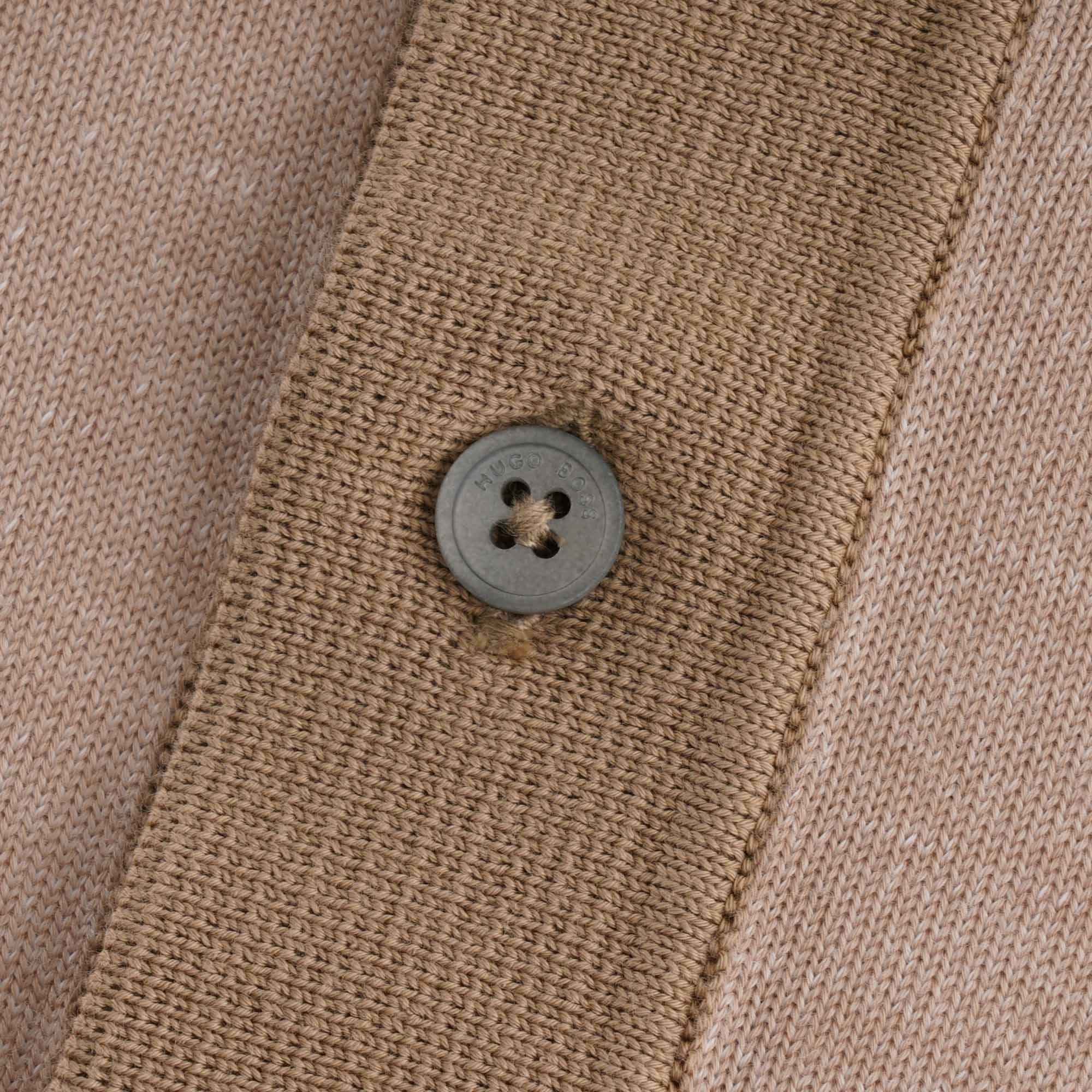 Boss Oberti Knitted Polo Shirt - Light Beige