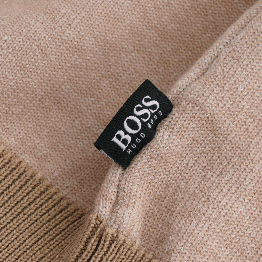 Boss Oberti Knitted Polo Shirt - Light Beige