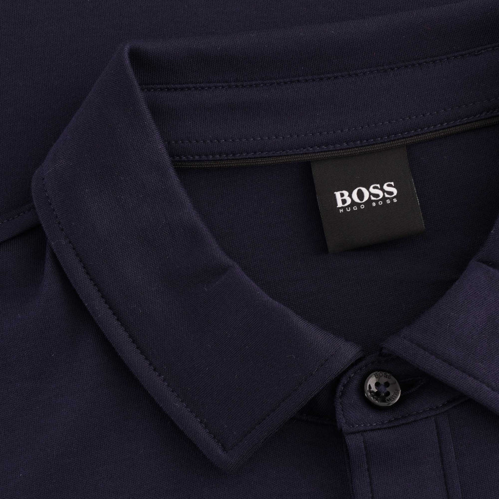 Boss Pickell Long Sleeve Polo Shirt - Dark Blue