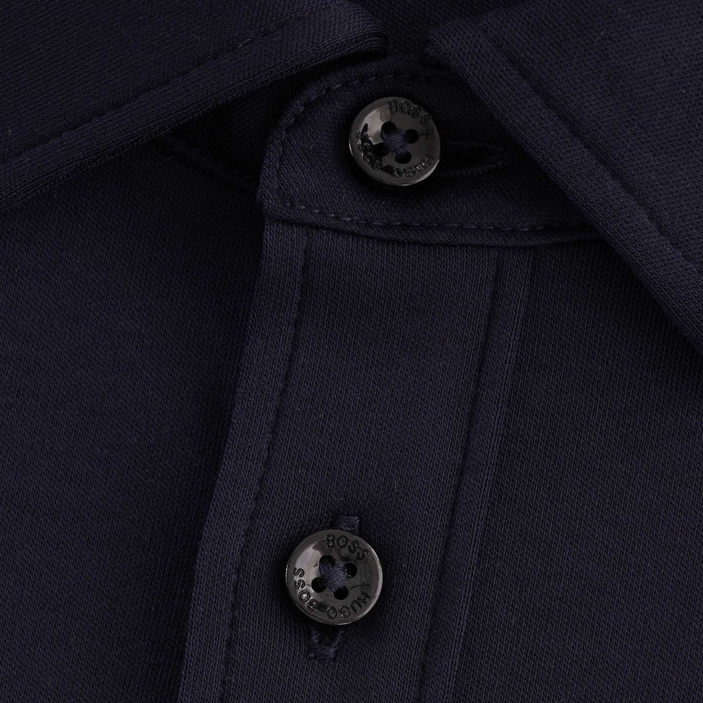 Boss Pickell Long Sleeve Polo Shirt - Dark Blue