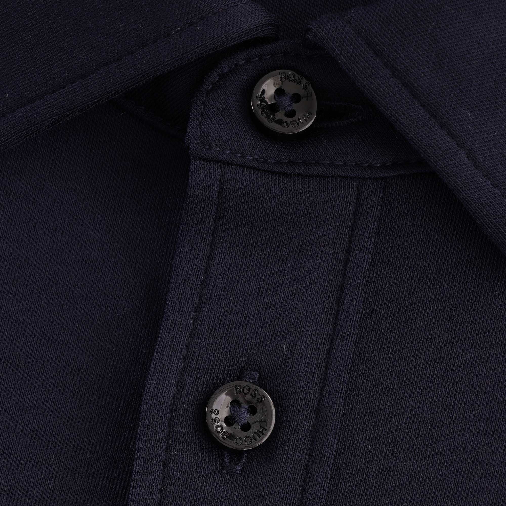 Boss Pickell Long Sleeve Polo Shirt - Dark Blue