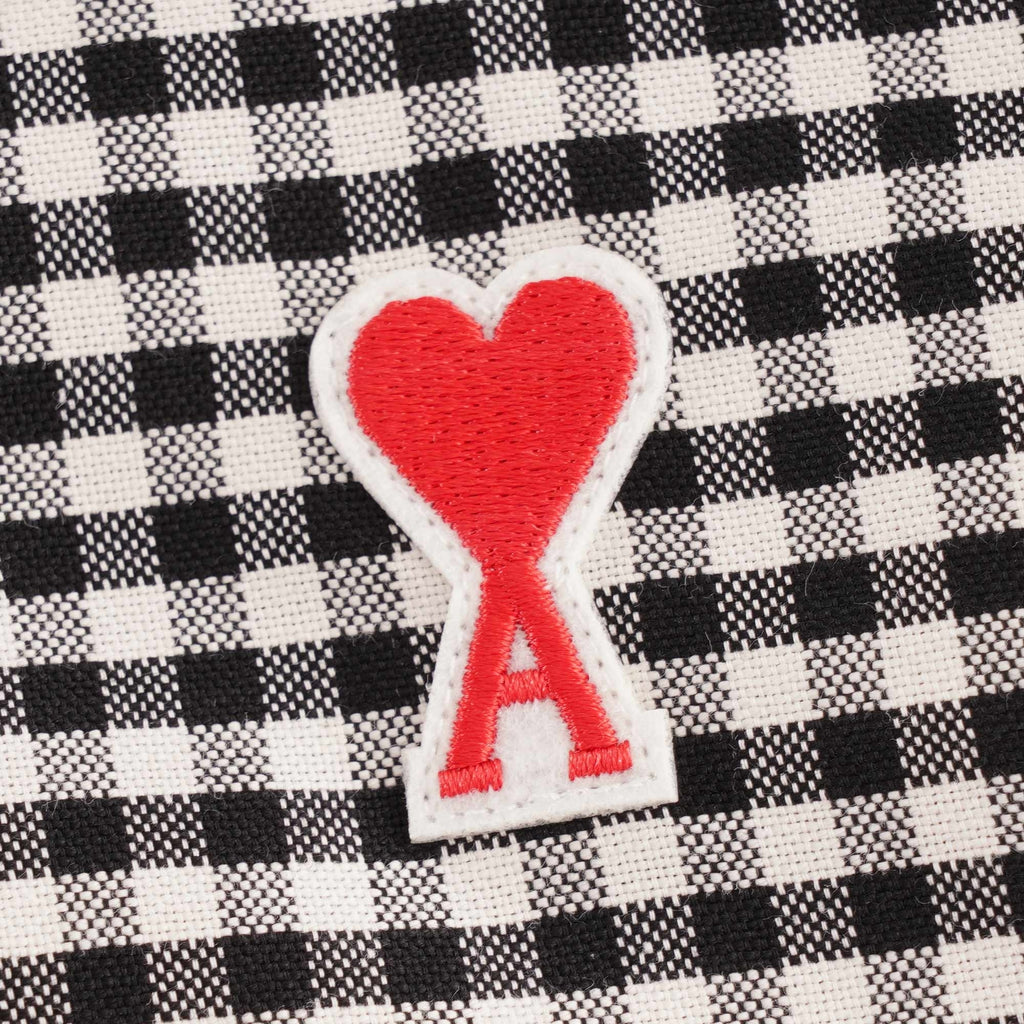 AMI Gingham De Coeur Shirt - Black Check