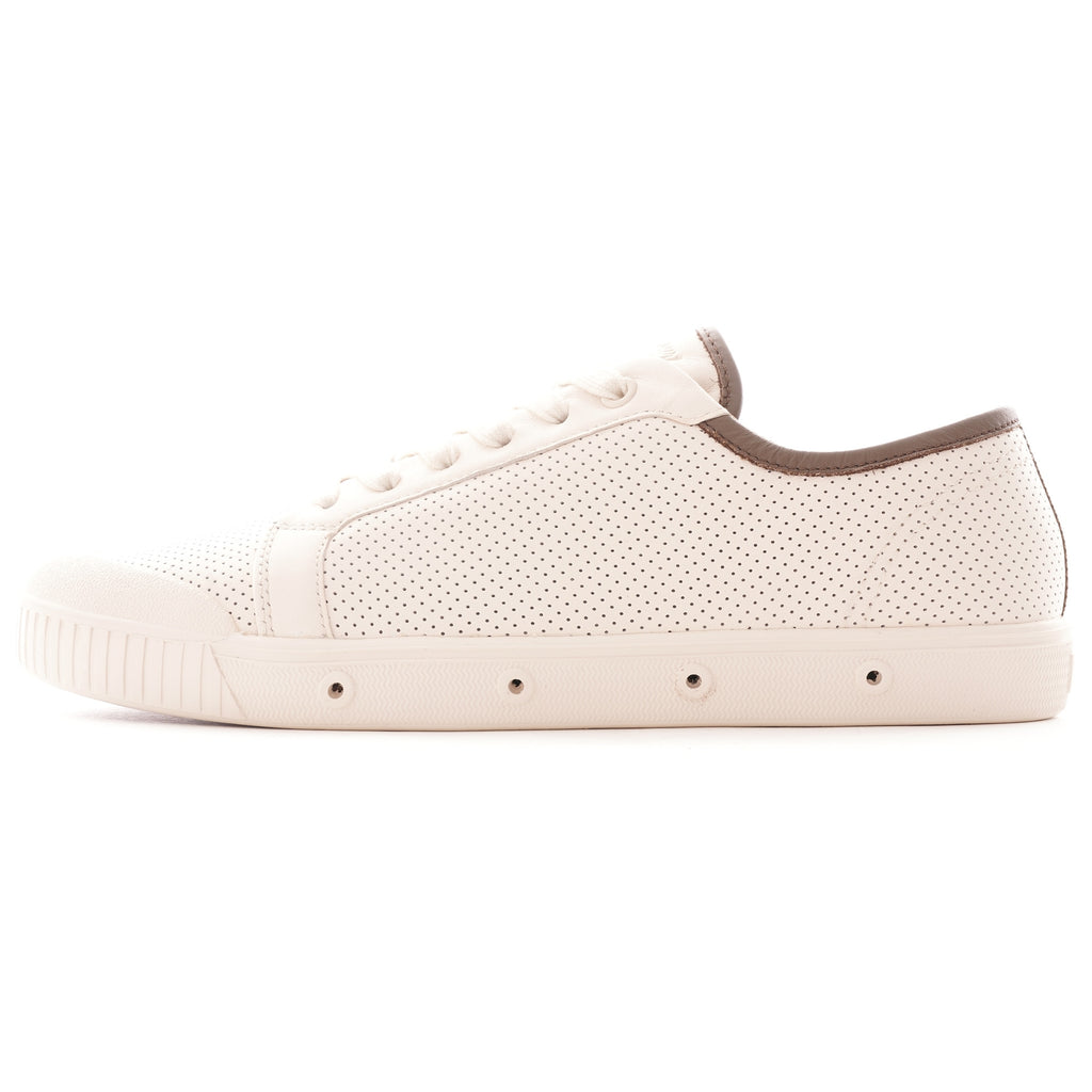 Spring Court G2 Punch Nappa Leather Shoes - Off White/Brown