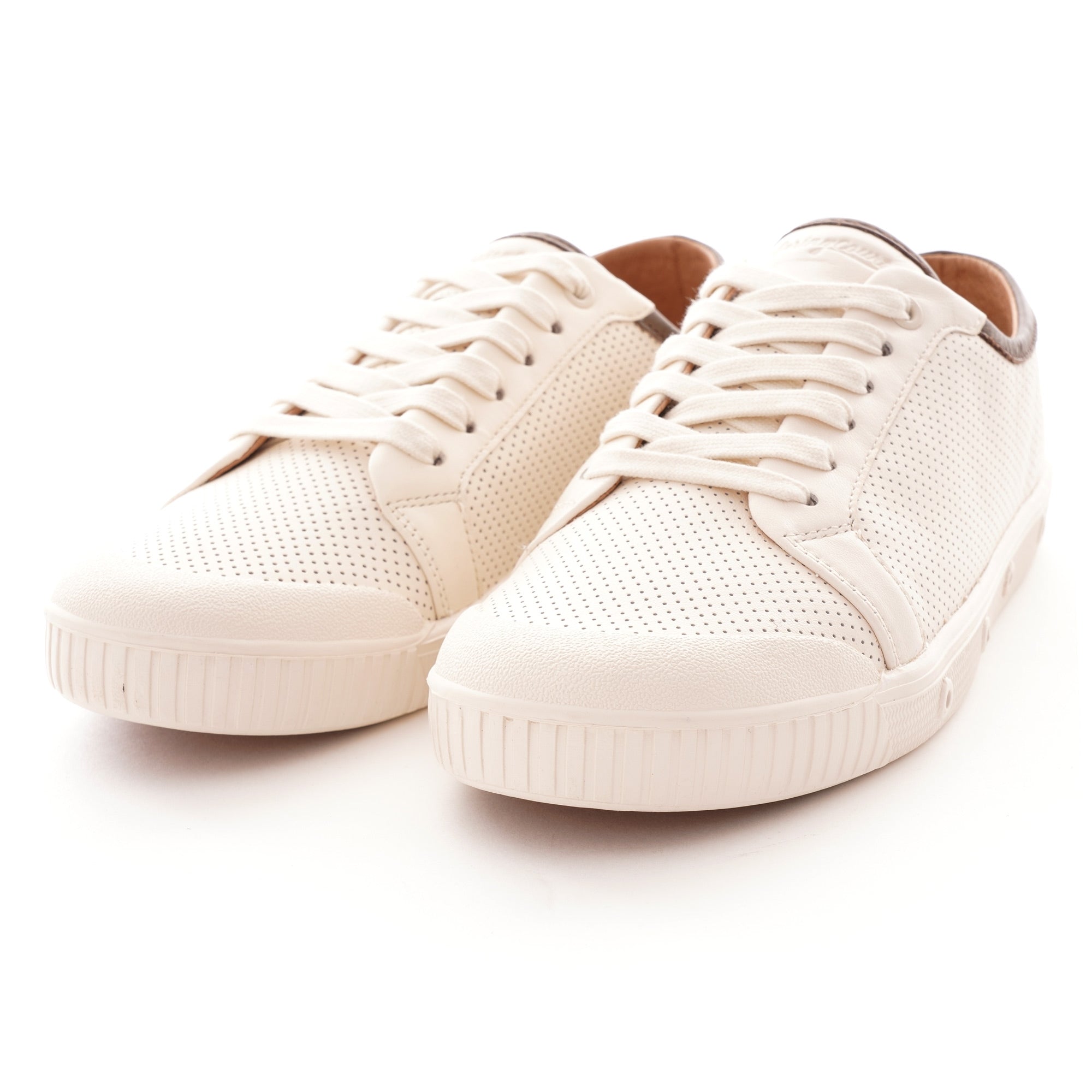 Spring Court G2 Punch Nappa Leather Shoes - Off White/Brown