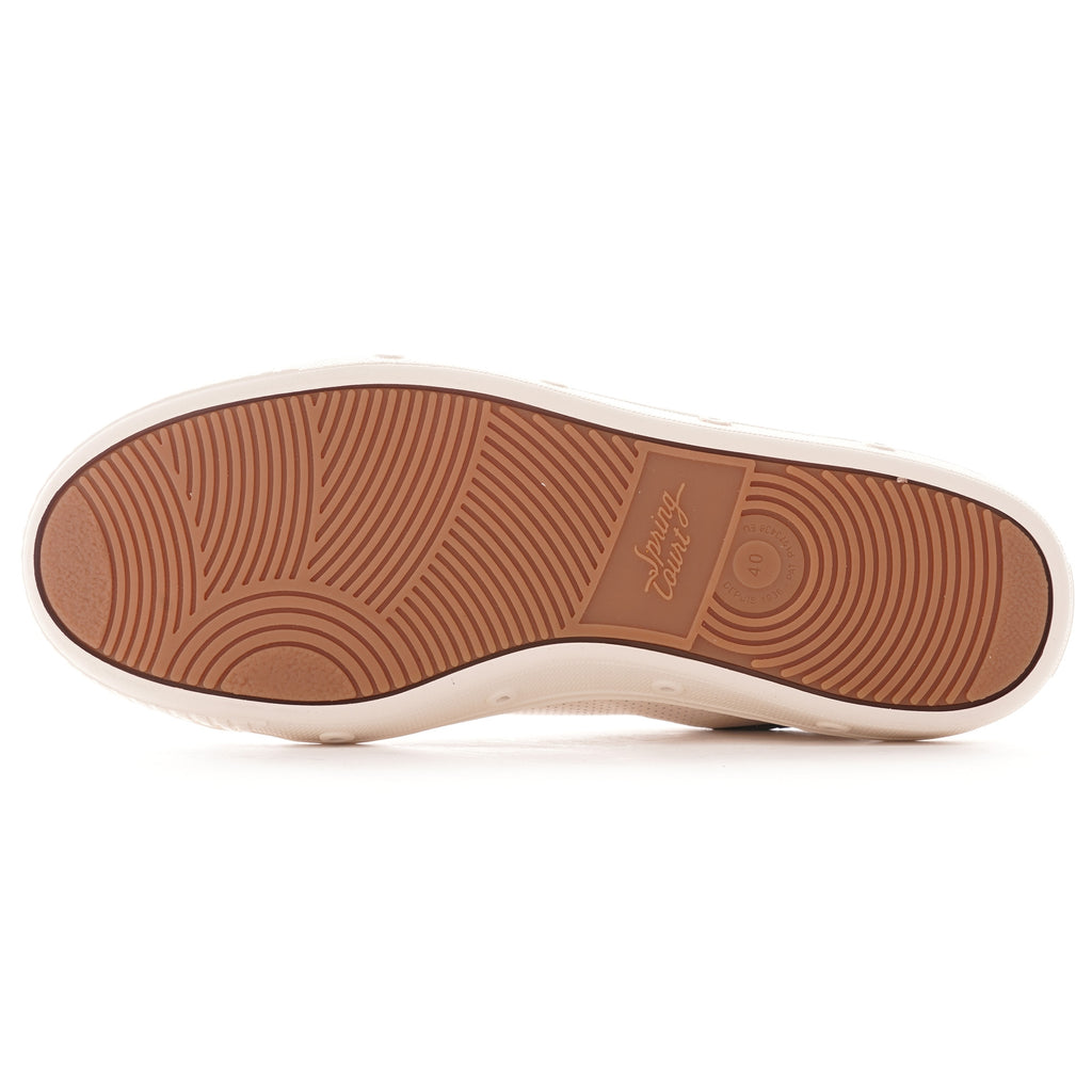 Spring Court G2 Punch Nappa Leather Shoes - Off White/Brown