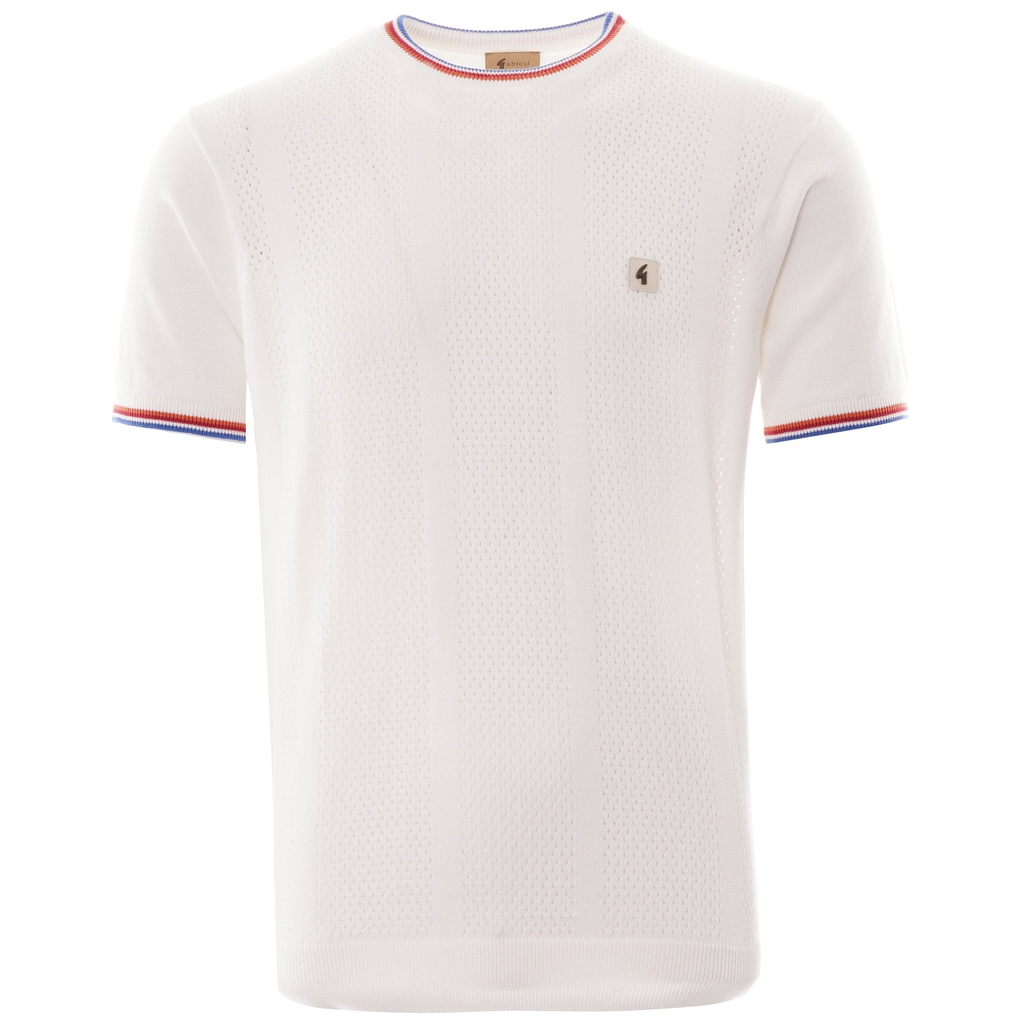 Gabicci Vintage Tablo Knit T-shirt - White