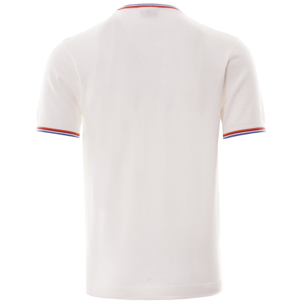 Gabicci Vintage Tablo Knit T-shirt - White