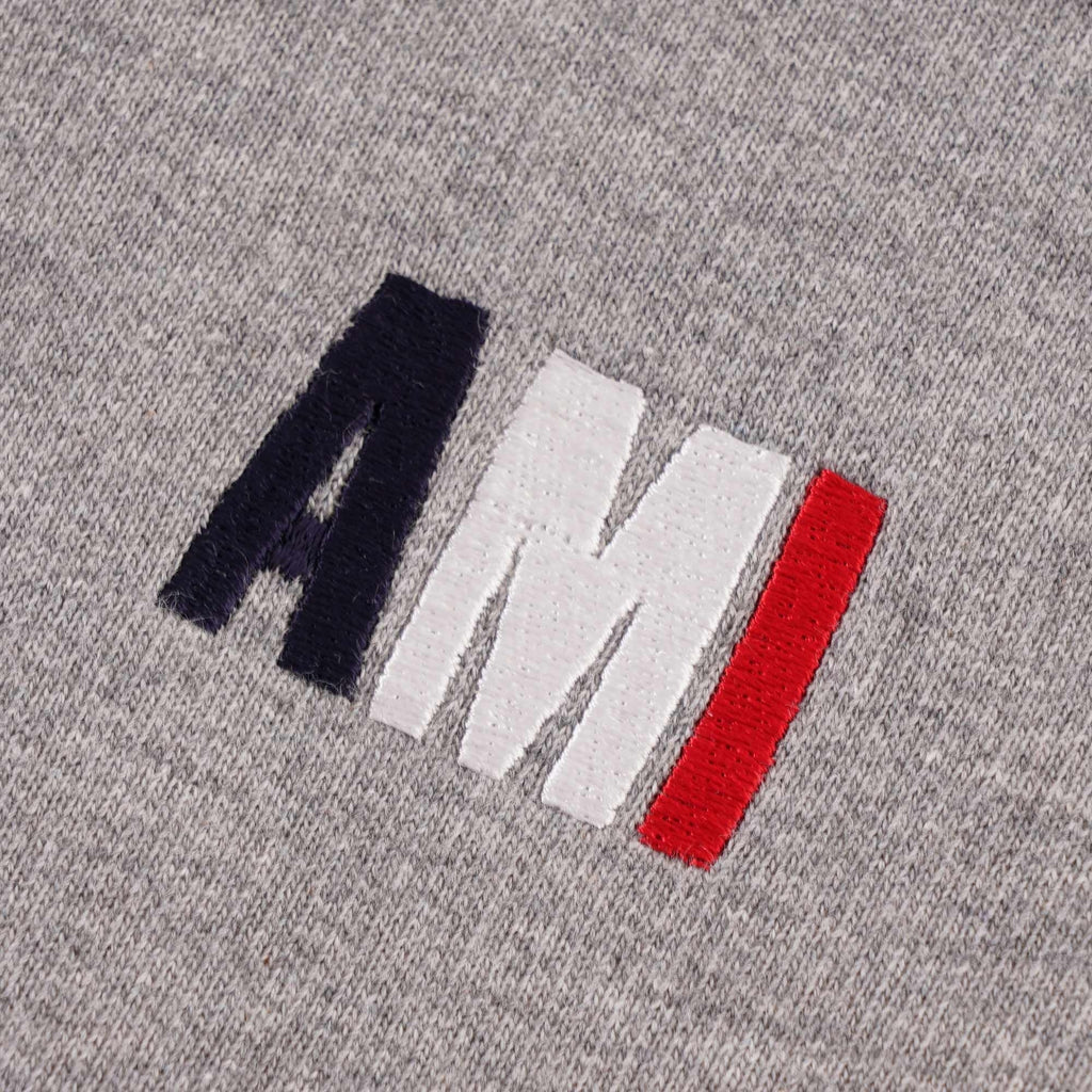 AMI Embroidery Hoodie - Grey