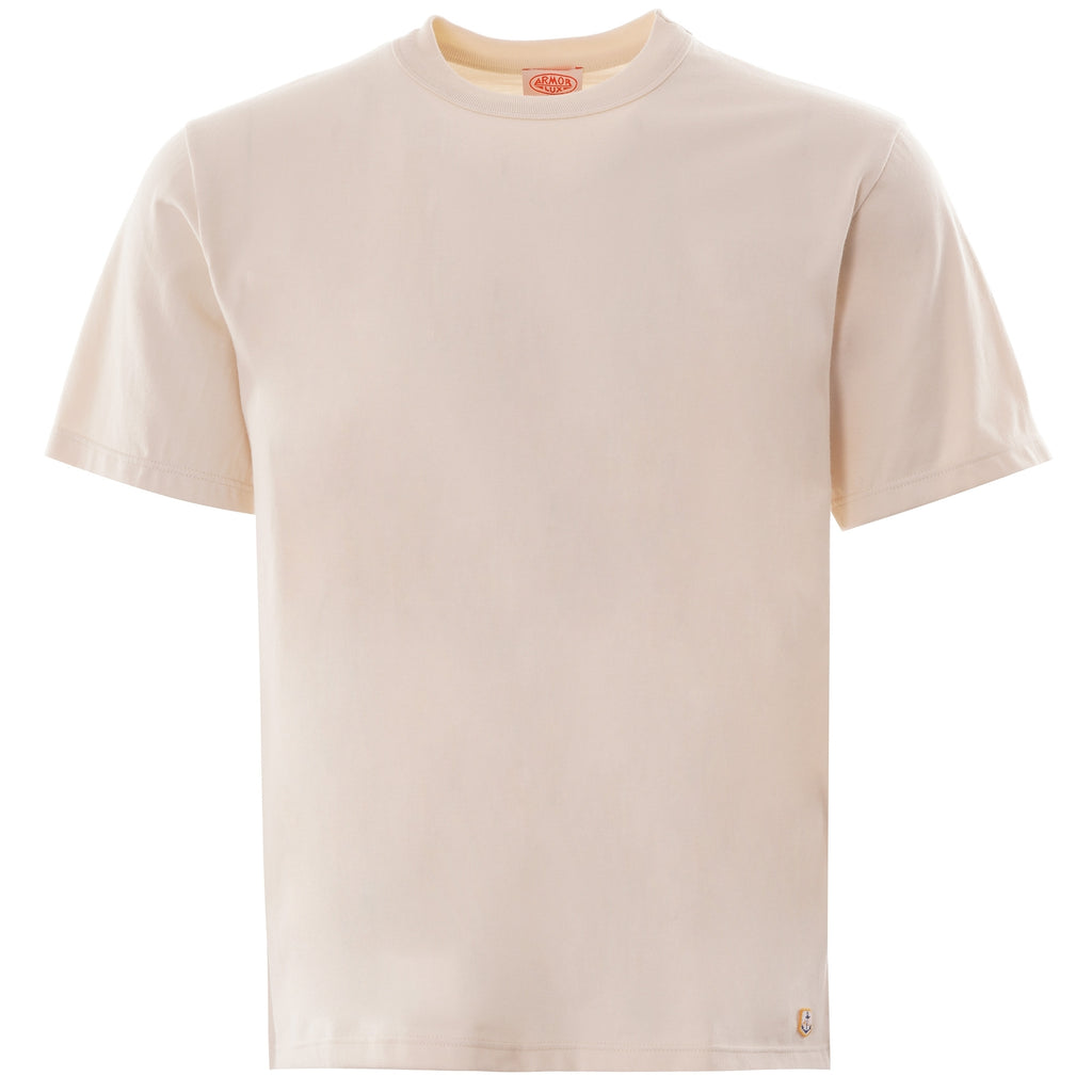 A front view of the Armor Lux Loctudy T-Shirt in natural white.