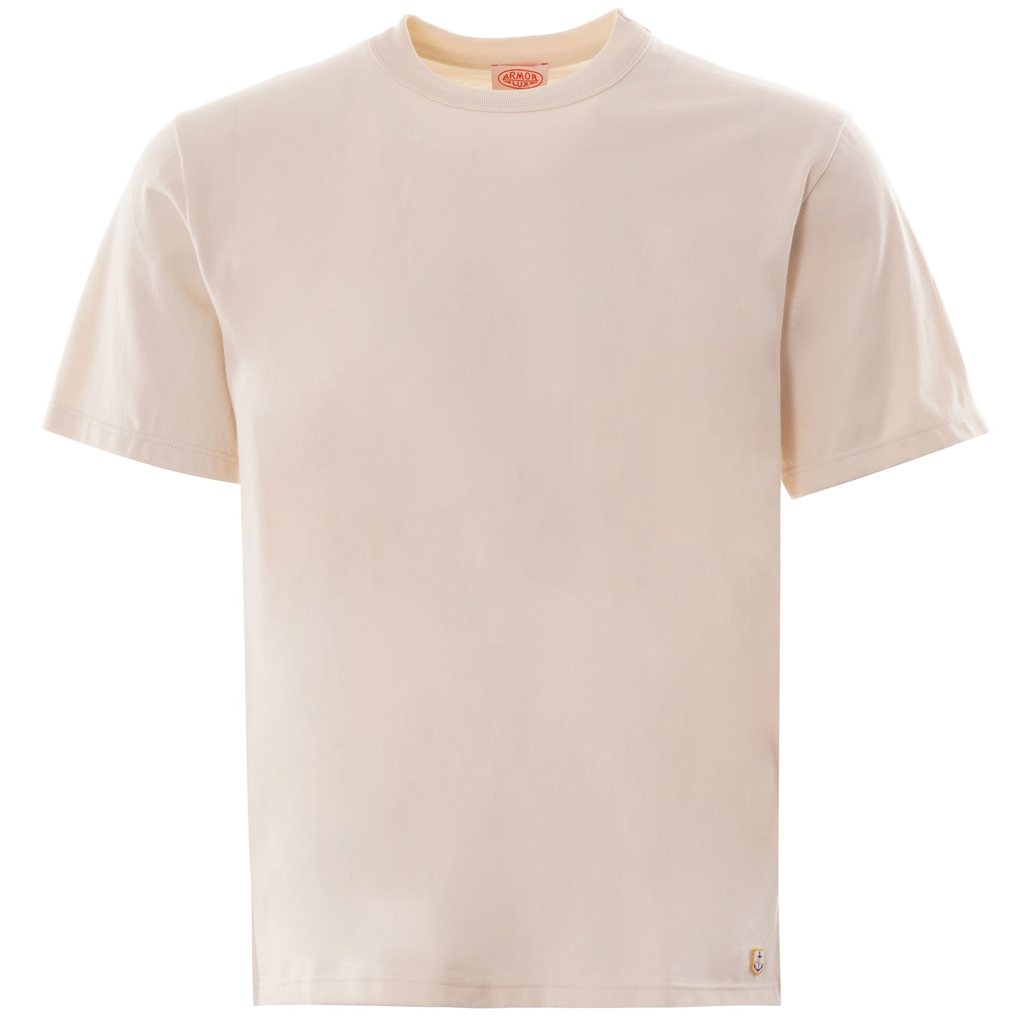 A front view of the Armor Lux Loctudy T-Shirt in natural white.