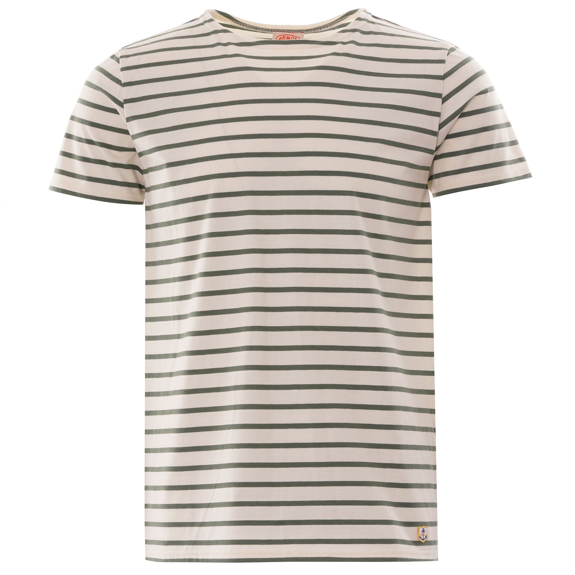 Classic cream and black striped t-shirt for everyday wear.