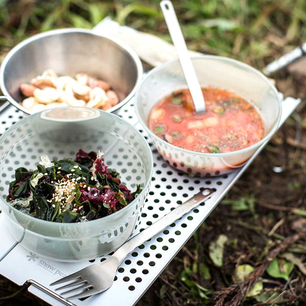 Snow Peak Titanium Fork And Spoon Set - Silver