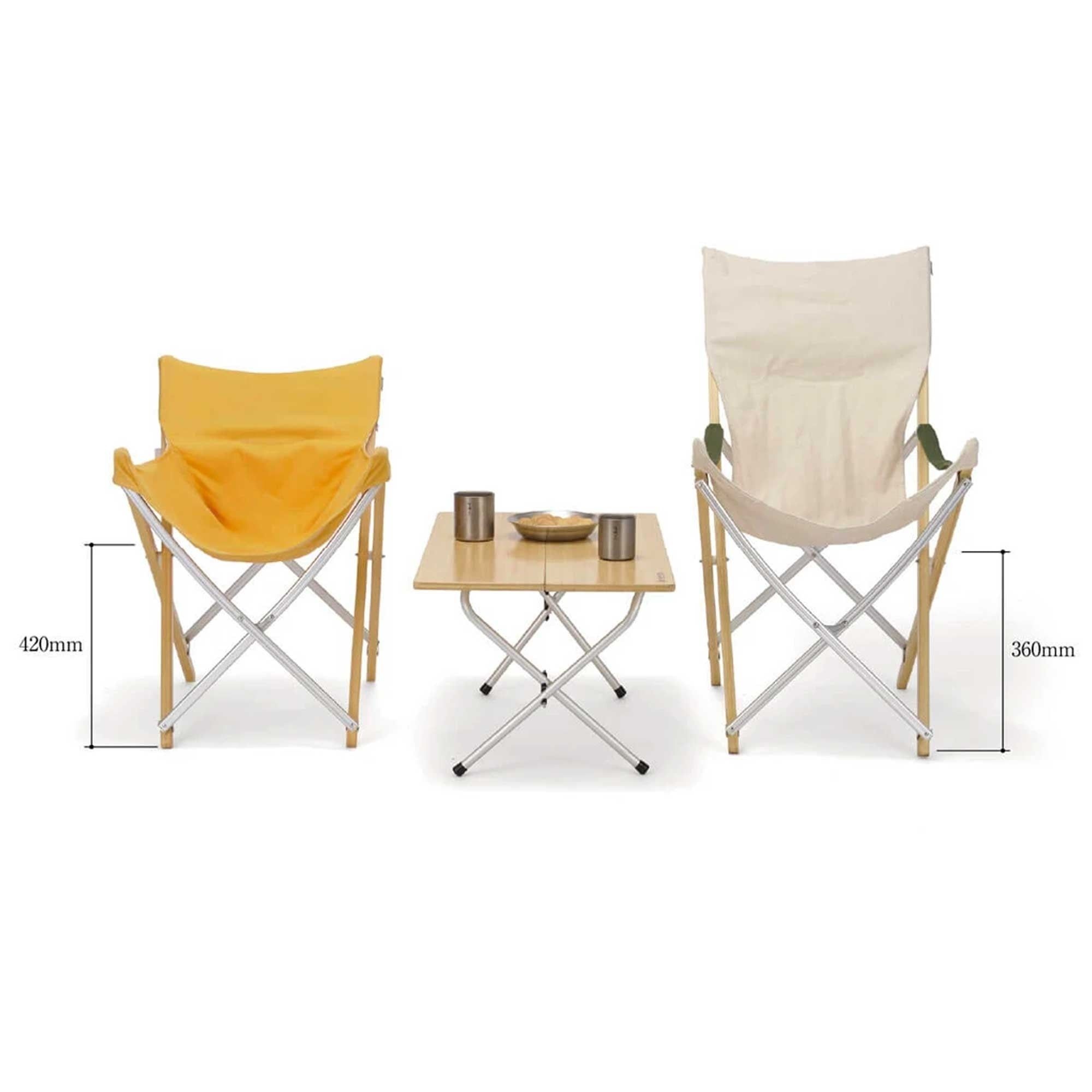 Snow Peak Take! Bamboo Chair Long - Cream