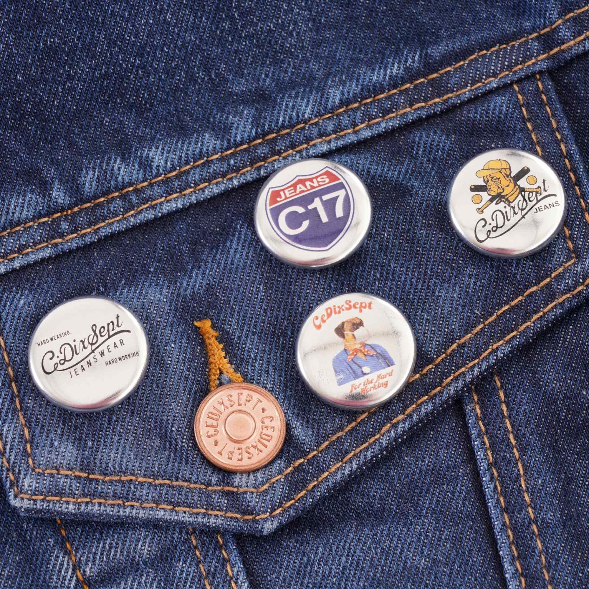 C17 Jeans 4 Pin Badge Multipack - Multi