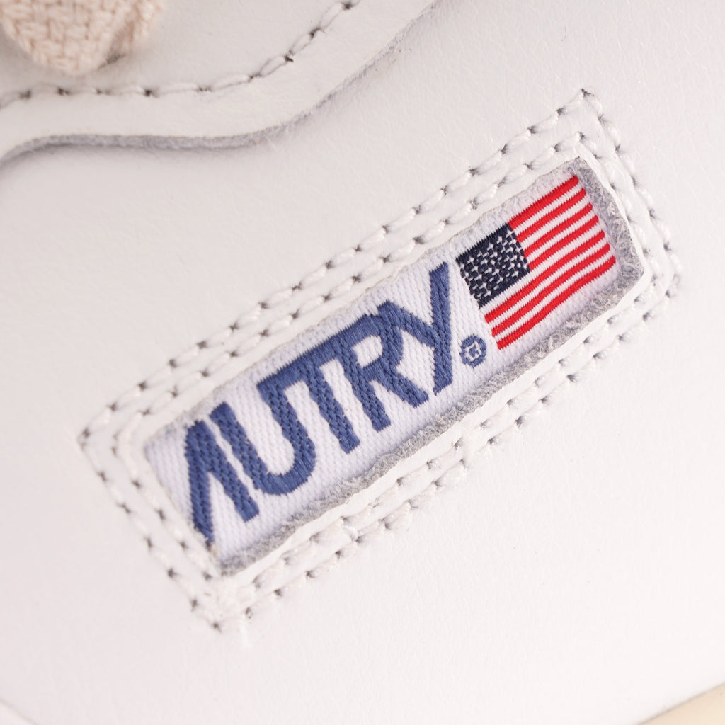 Autry Action Shoes Low Leather/Suede - White/Orange