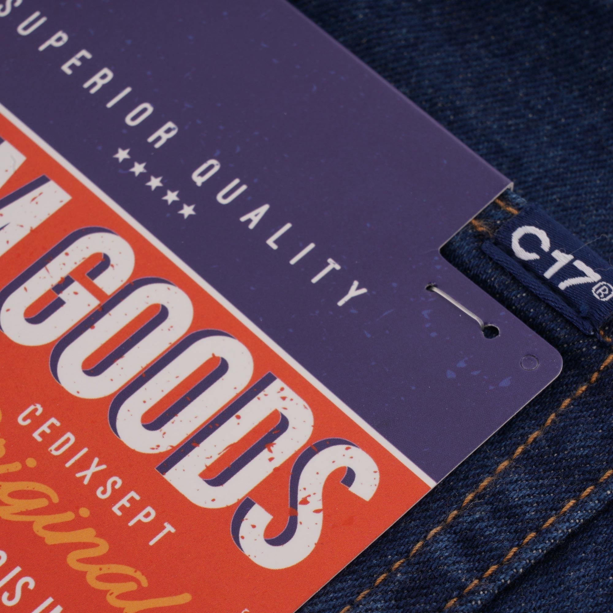 C17 Jeans Cone Mills Denim Regular Tapered Comfort Fit - 1 Year Rinsed Indigo Wash