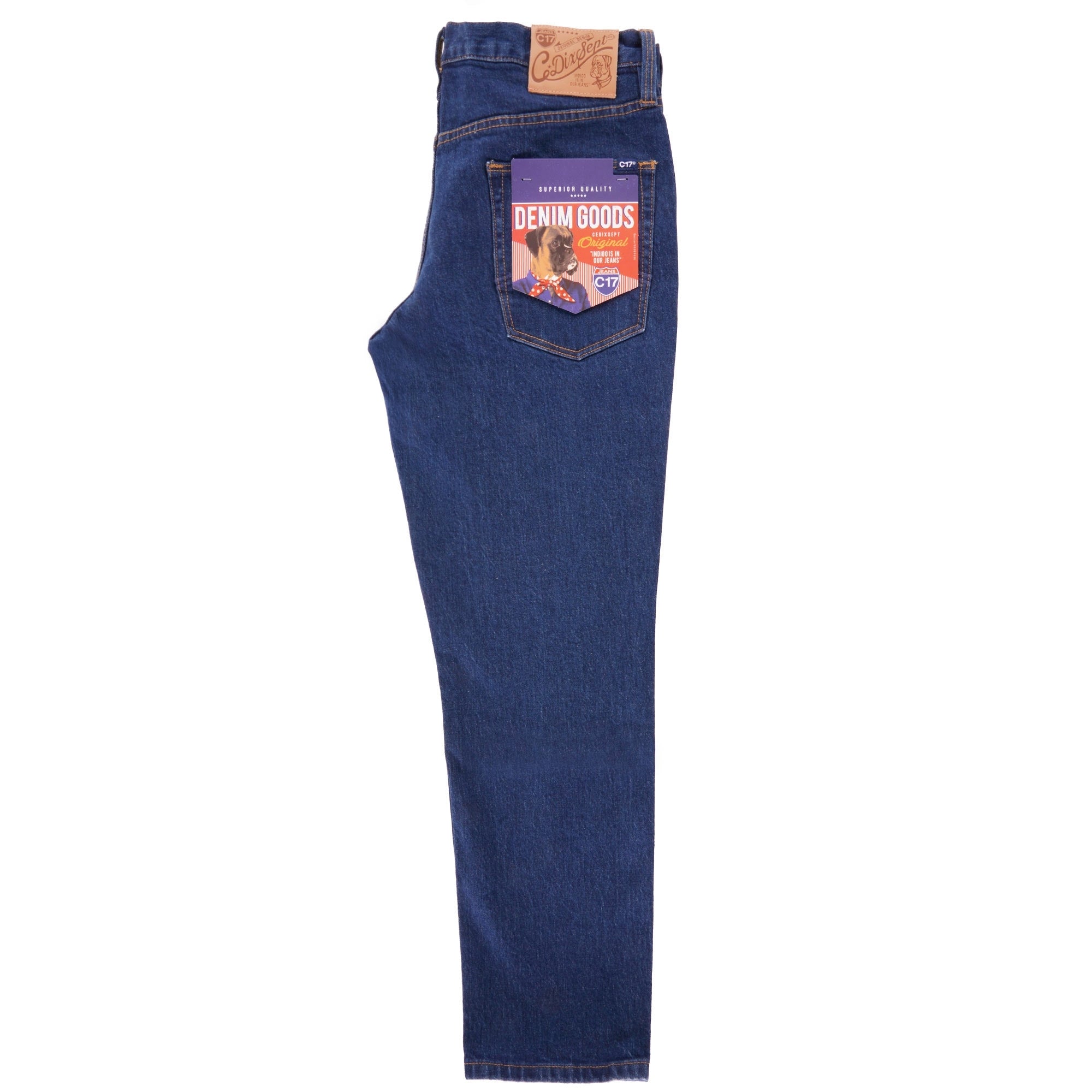C17 Jeans Cone Mills Denim Regular Tapered Comfort Fit - 1 Year Rinsed Indigo Wash