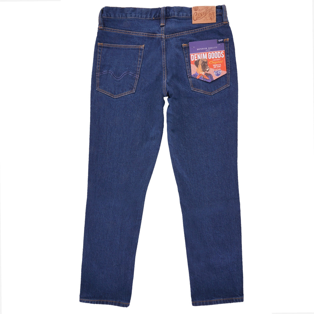 C17 Jeans Cone Mills Denim Regular Tapered Comfort Fit - 1 Year Rinsed Indigo Wash